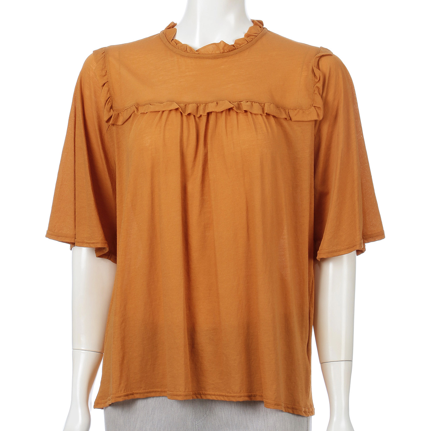 フリルカットソー