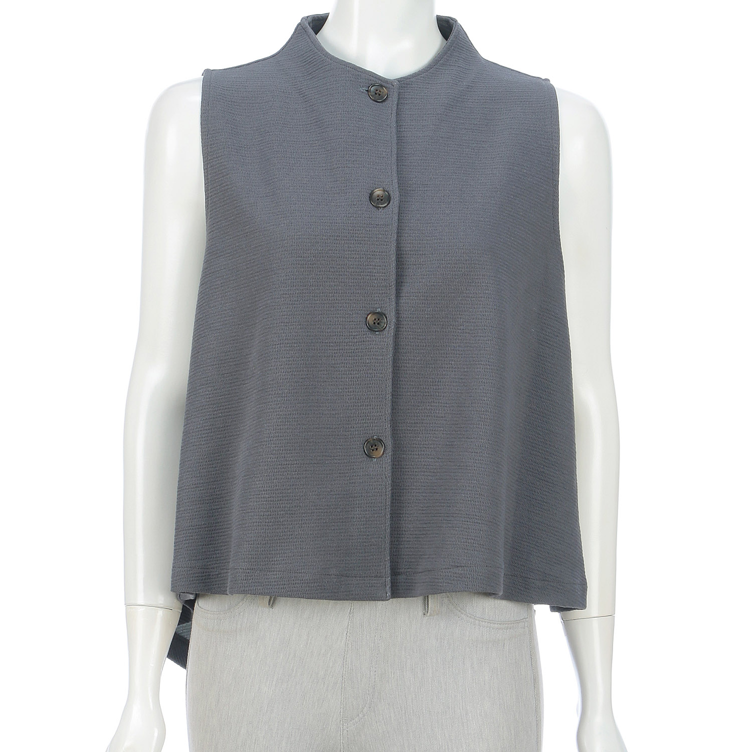 ウェーブ前開きベスト - 画像1