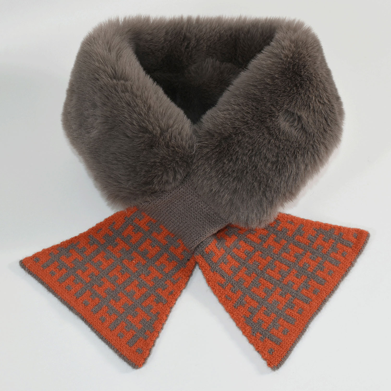 パターン柄ニット＆ファーティペット - 画像12