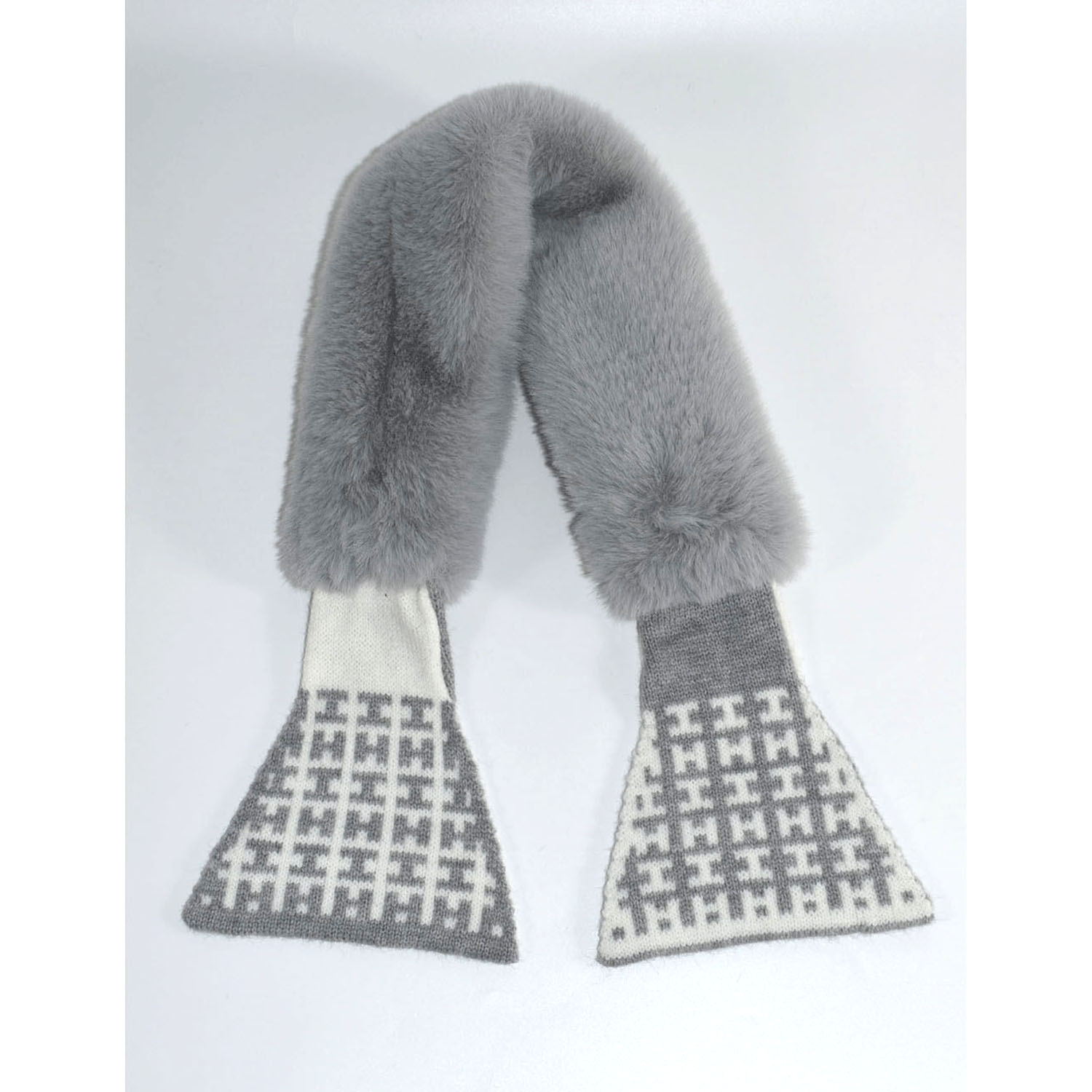 パターン柄ニット＆ファーティペット - 画像5