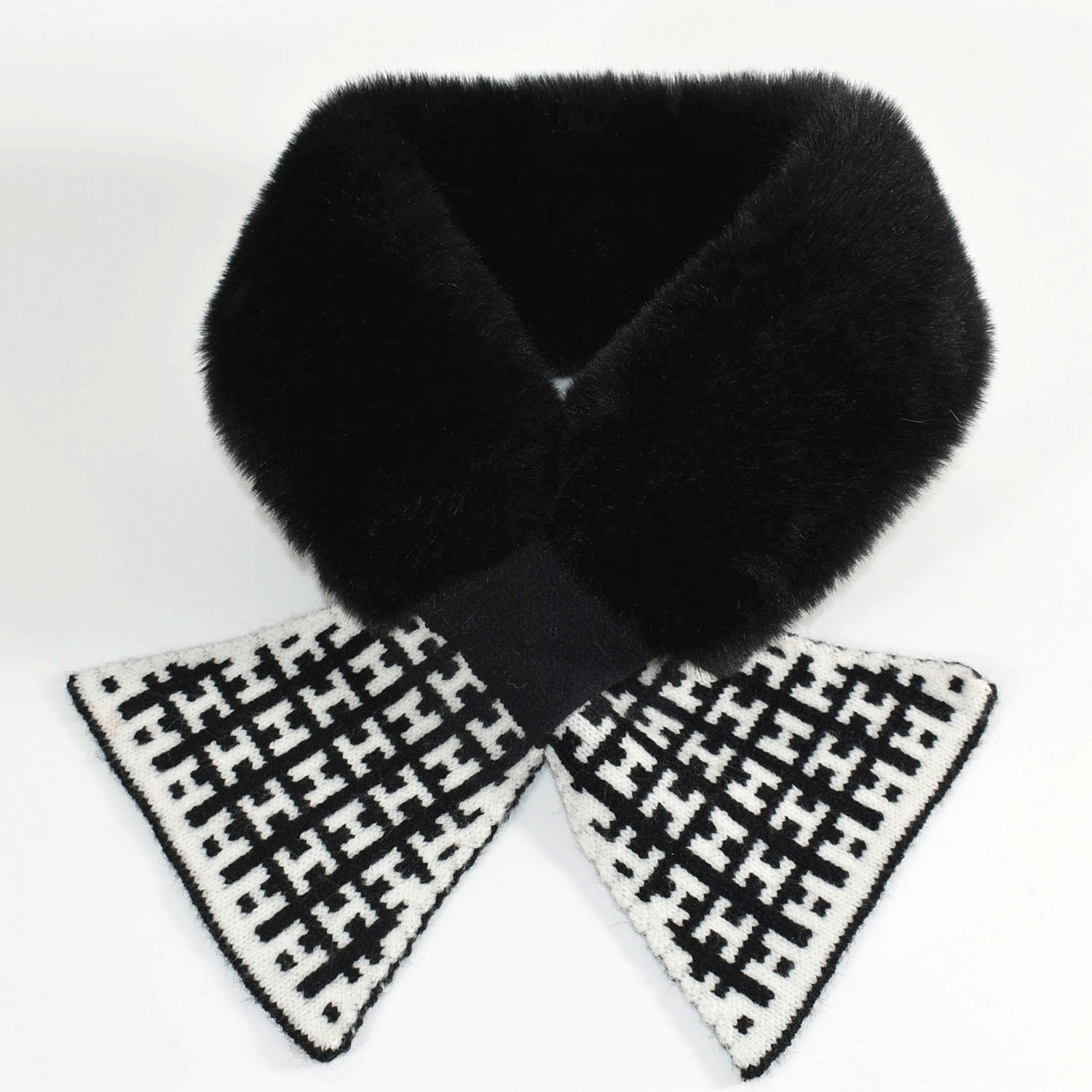 パターン柄ニット＆ファーティペット - 画像6