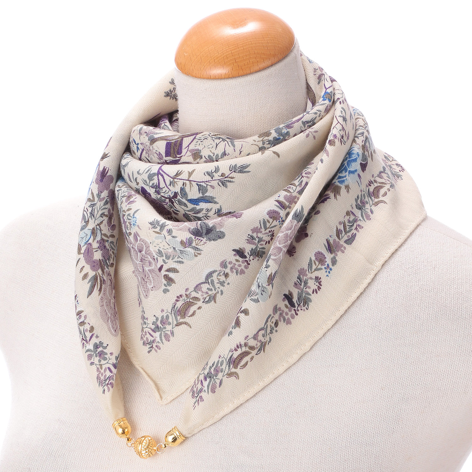 マグネットスカーフ マルチプリント ゴールド金具