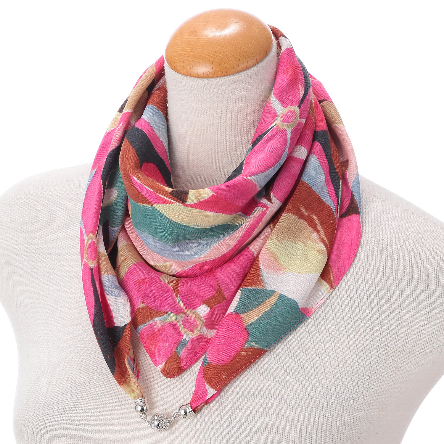 マグネット付きスカーフ 幾何柄