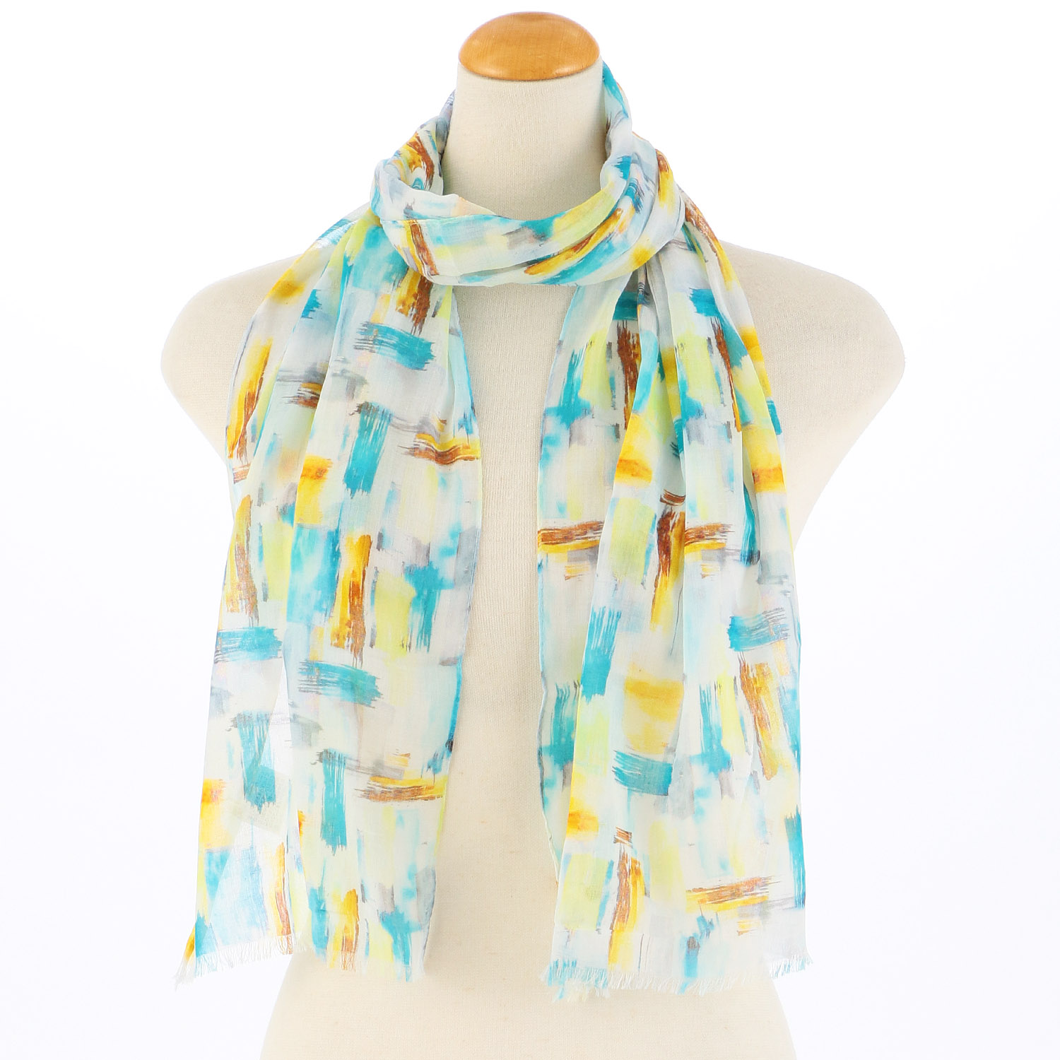 インド製 コットンストール 手書きチェック - 画像1