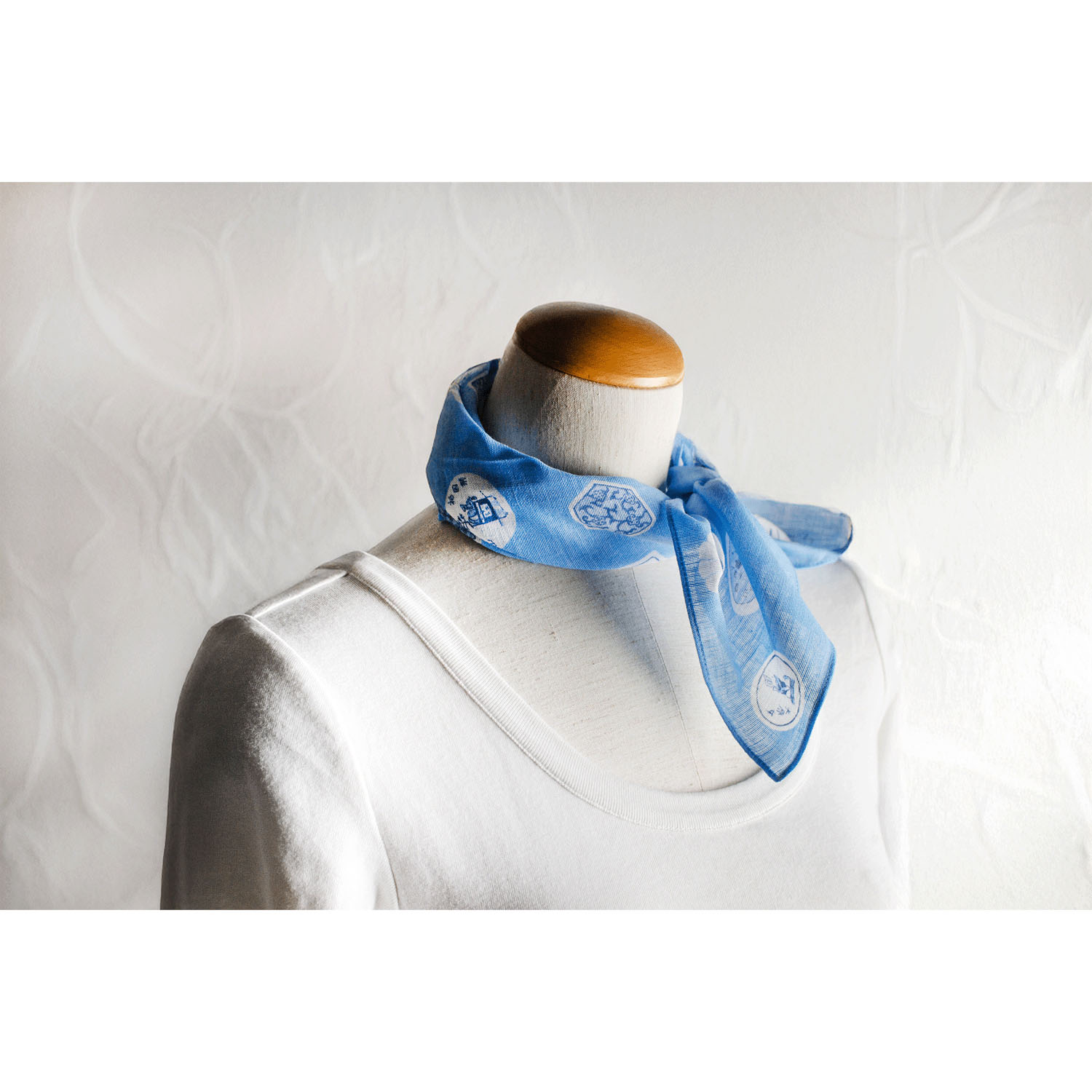 日本製 マツモトヨーコ 綿スラブハンカチスカーフ 50×50 - 画像2