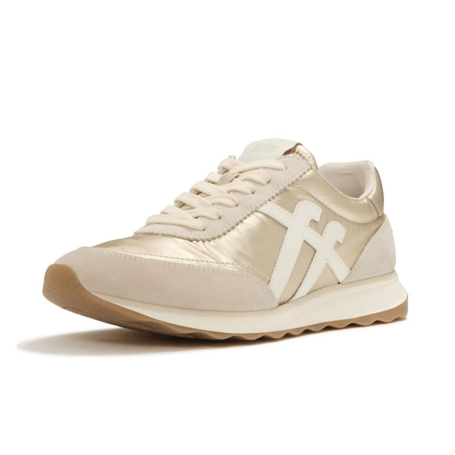 【fitflop】RETRO－Q メタリックファブリック／スエード スニーカー