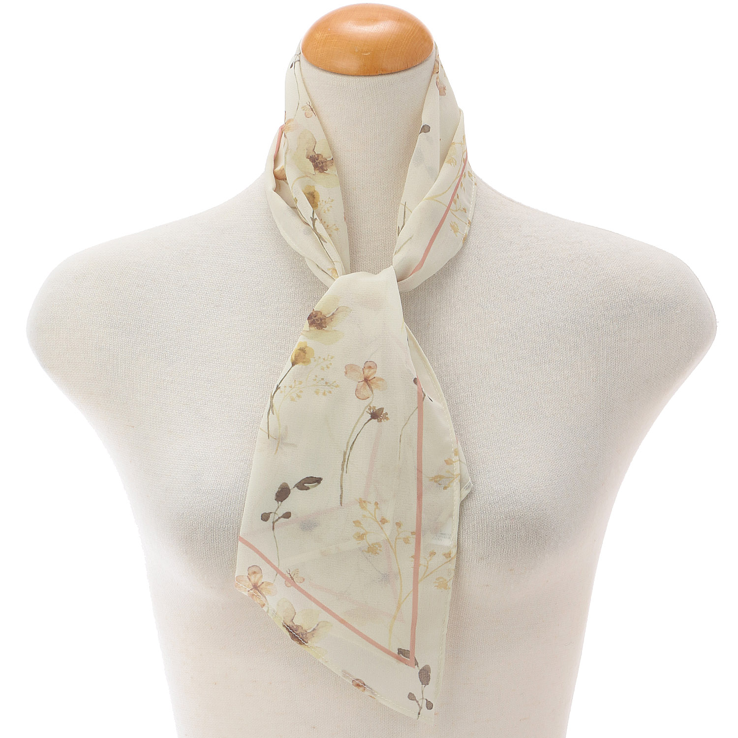 接触冷感フラワー剣先ストール