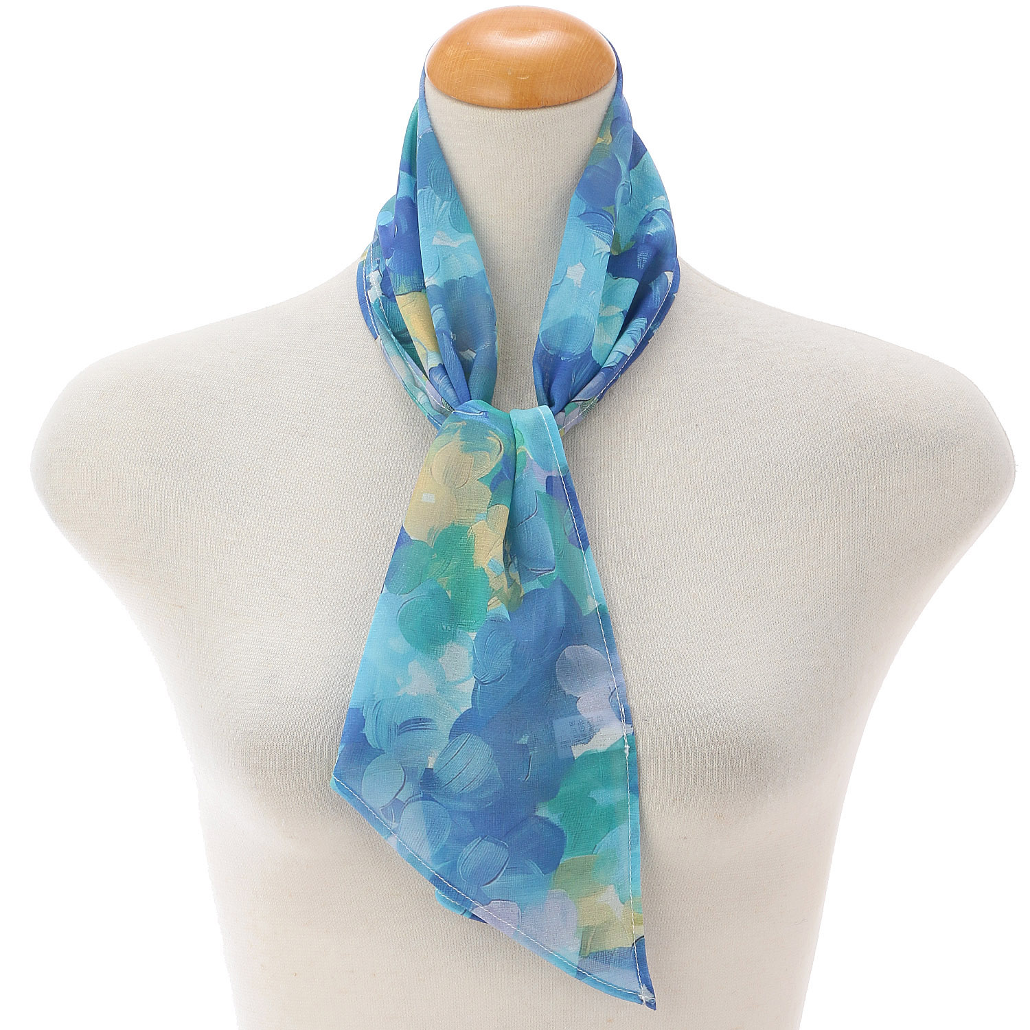 接触冷感ニュアンスフラワー剣先ストール