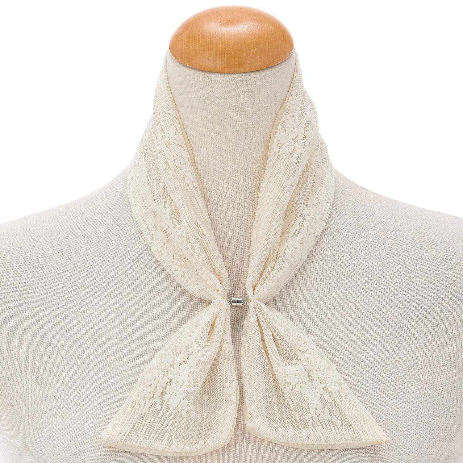 マグネット付接触冷感レーススカーフ - 画像3