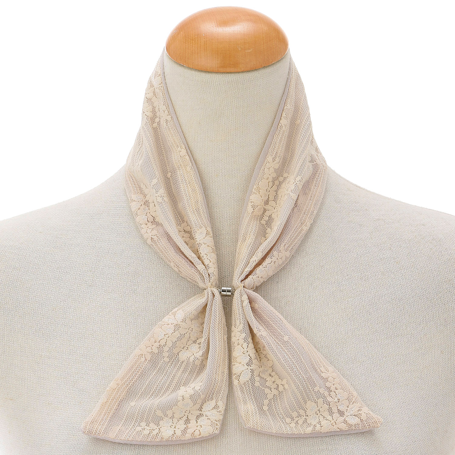 マグネット付接触冷感レーススカーフ - 画像1