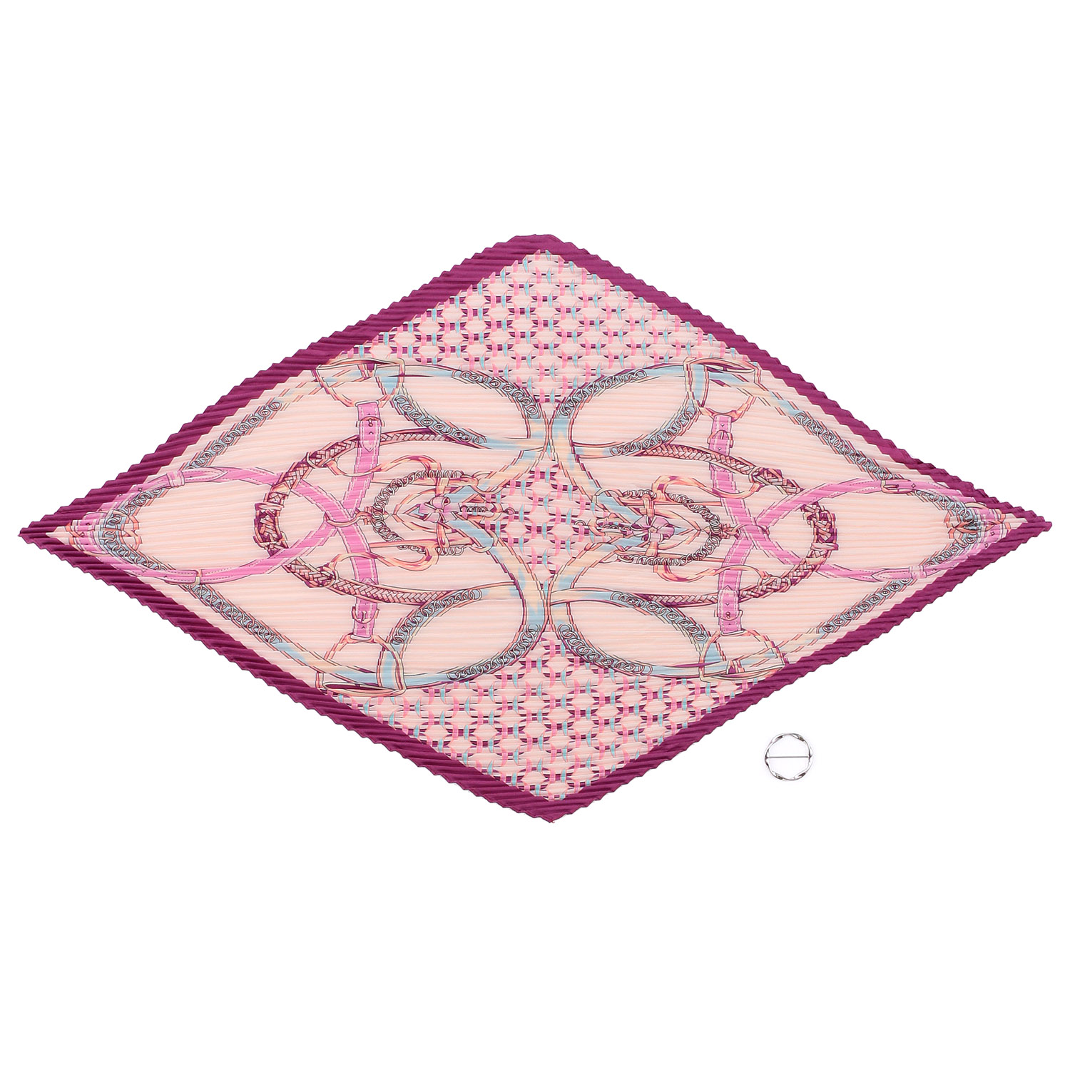 スカーフリング付きプリーツスカーフ エスニック - 画像4