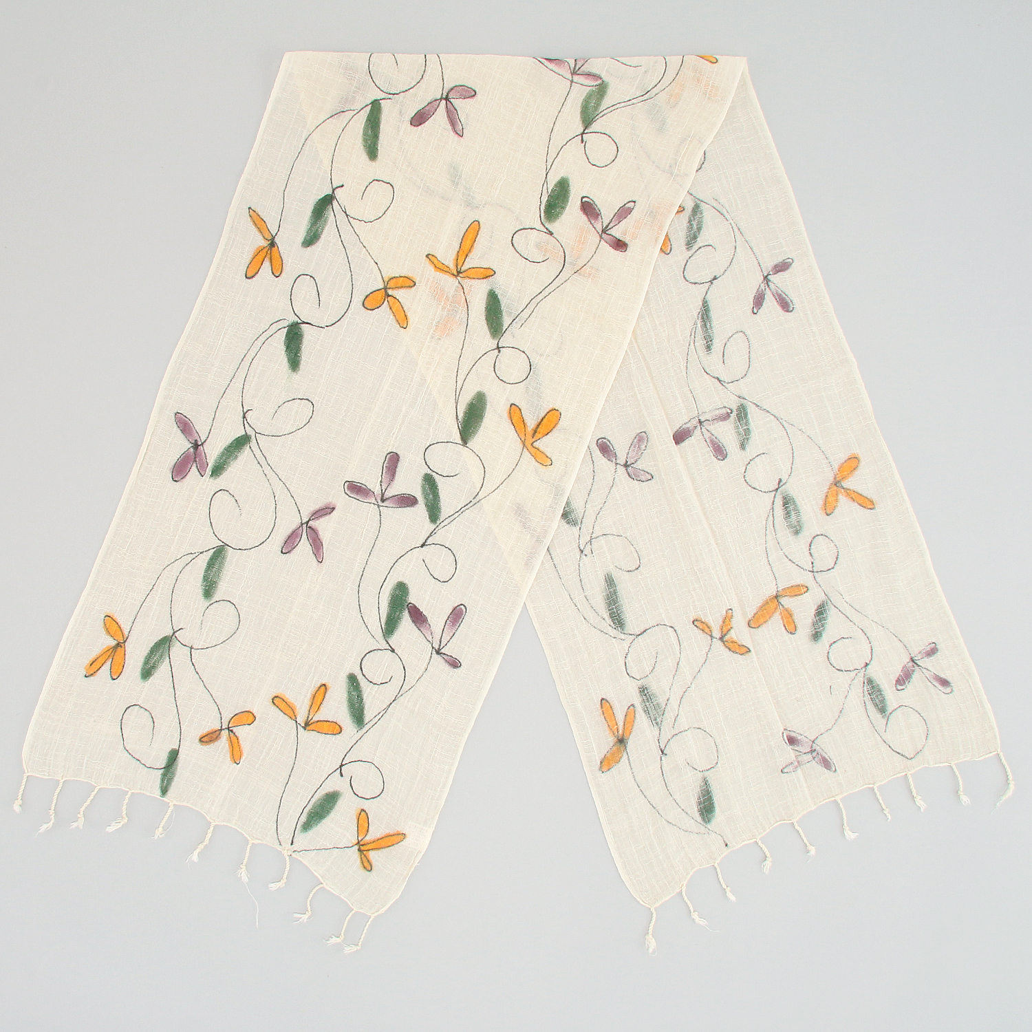 【07終了】インド製 手描き風ストール カラー - 画像15