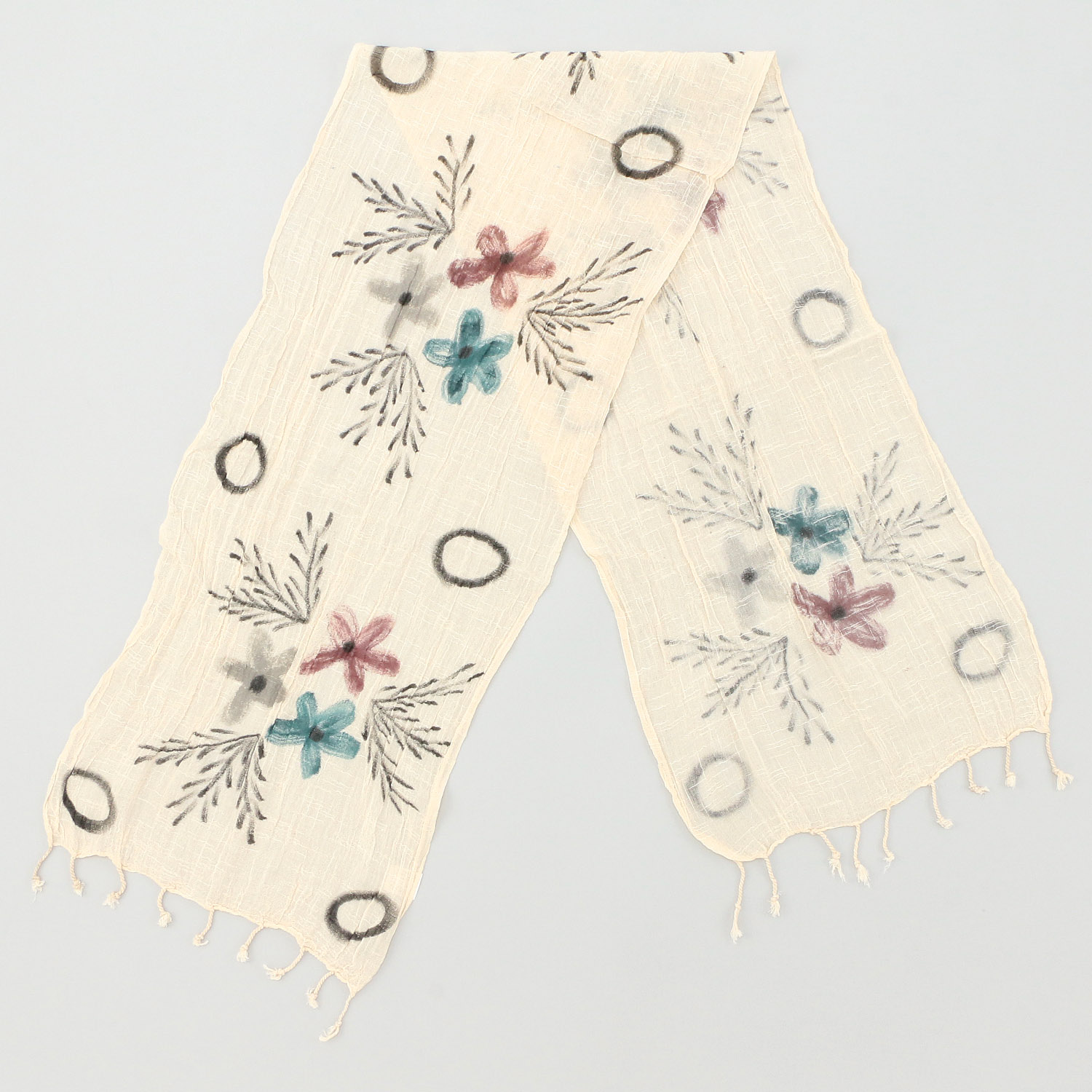 【07終了】インド製 手描き風ストール カラー - 画像23