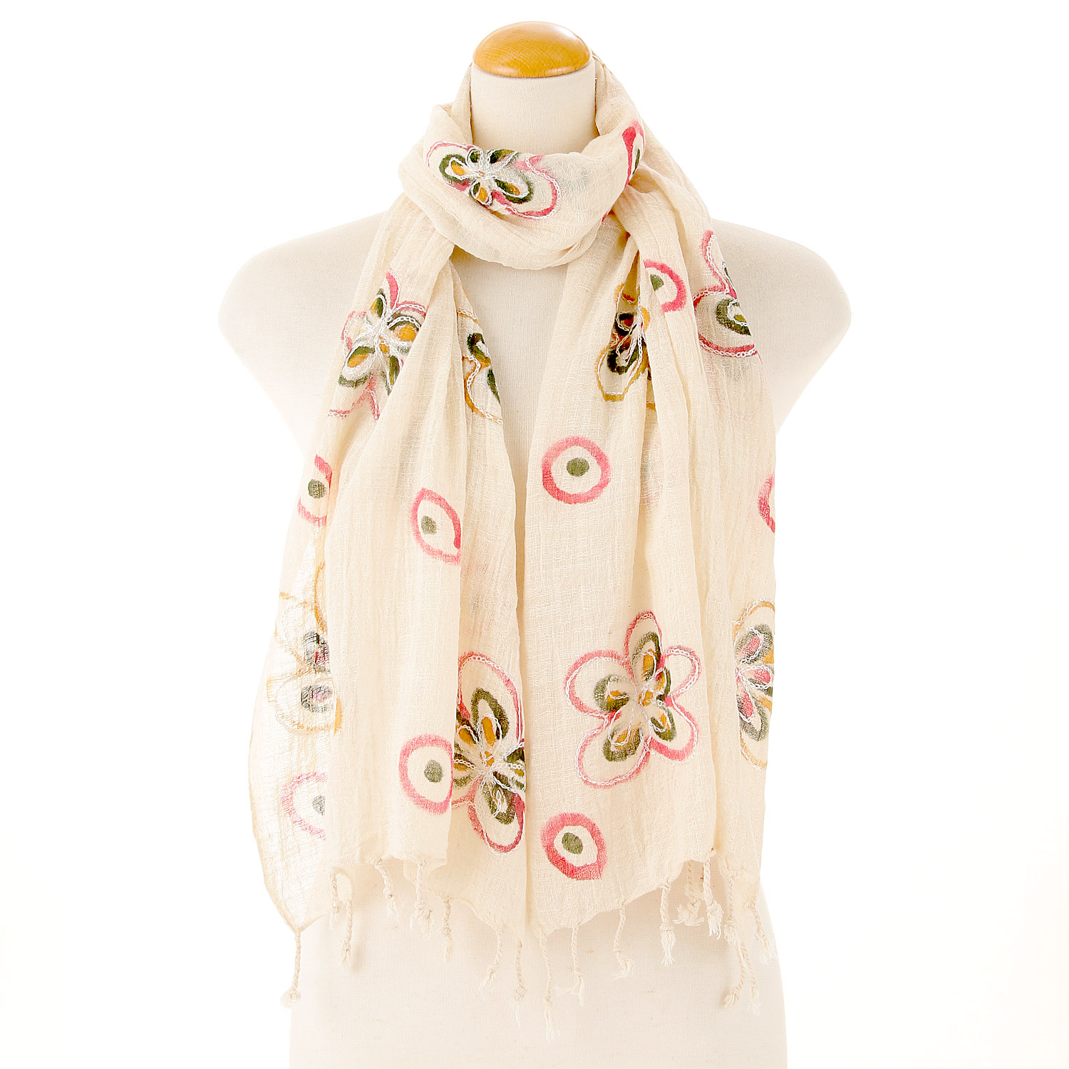 【07終了】インド製 手描き風ストール カラー - 画像7