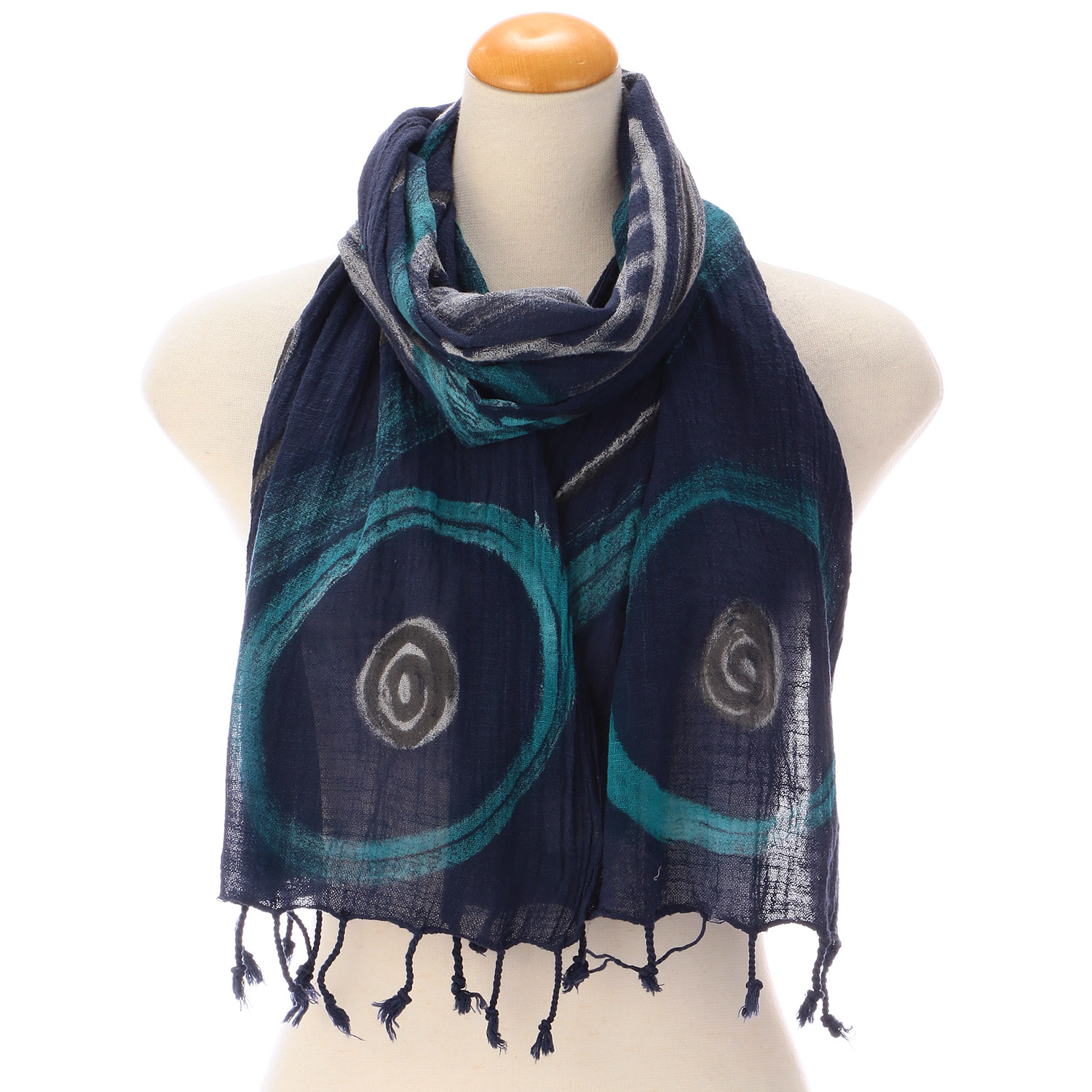 【01，02， 04終了】インド製 綿スラブストール ブルー - 画像13