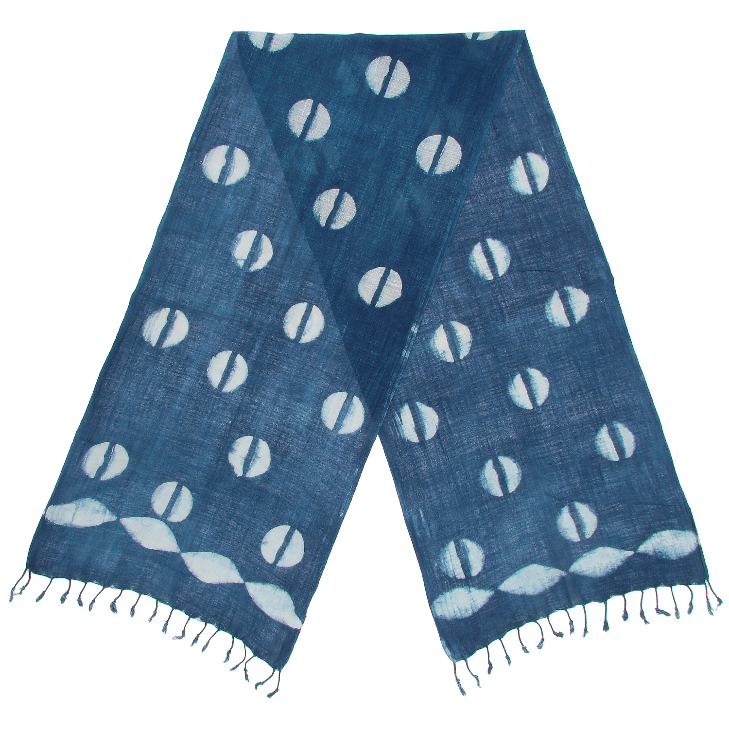 【01，02終了】インド製 綿スラブストール ブルー - 画像20