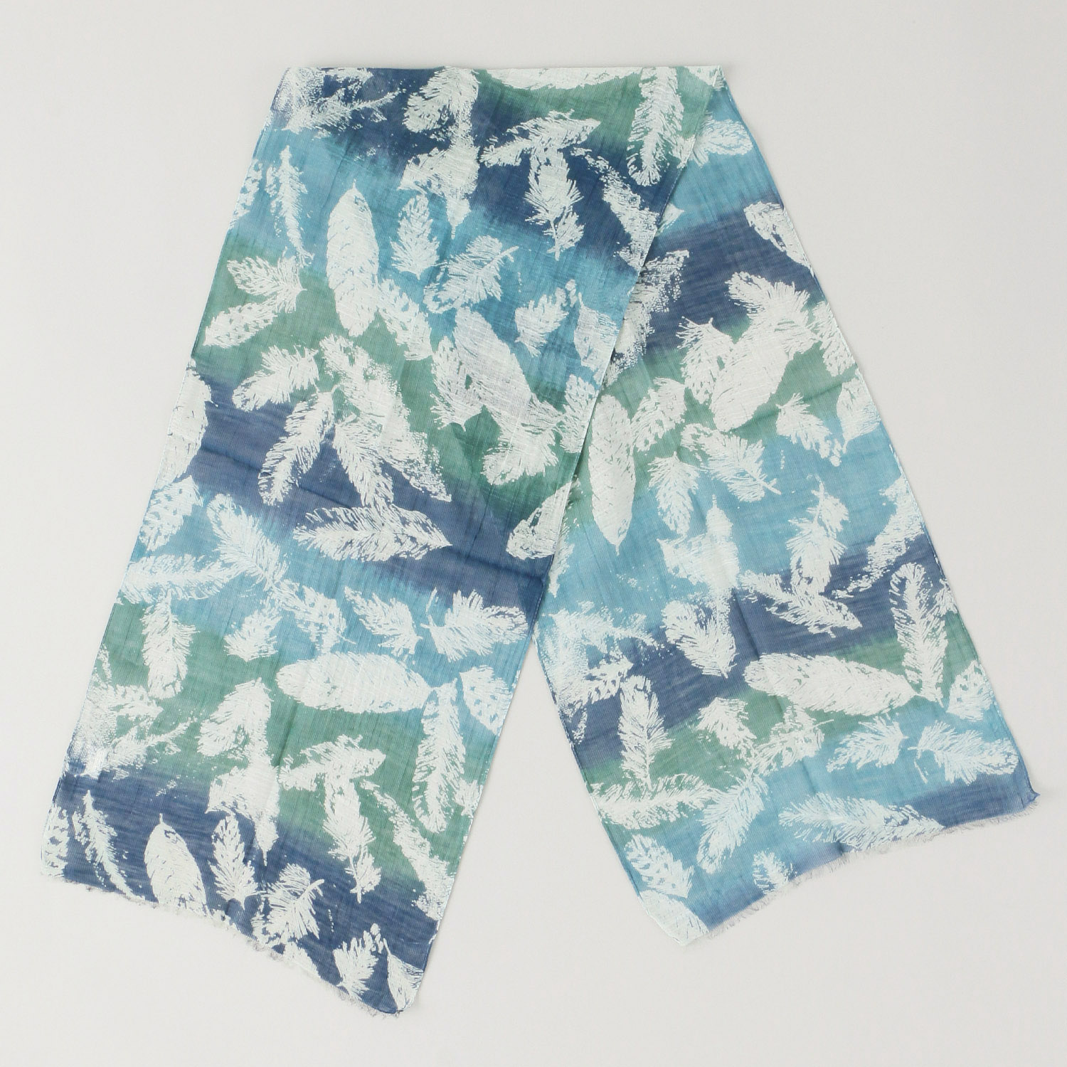 インド製 綿シルクグラデーションストール - 画像4