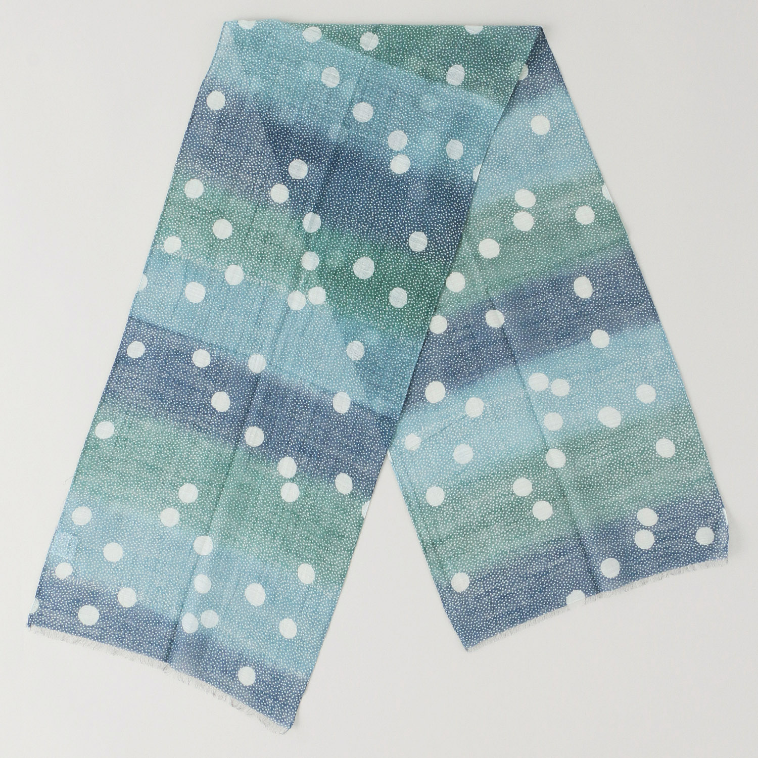 インド製 綿シルクグラデーションストール - 画像6