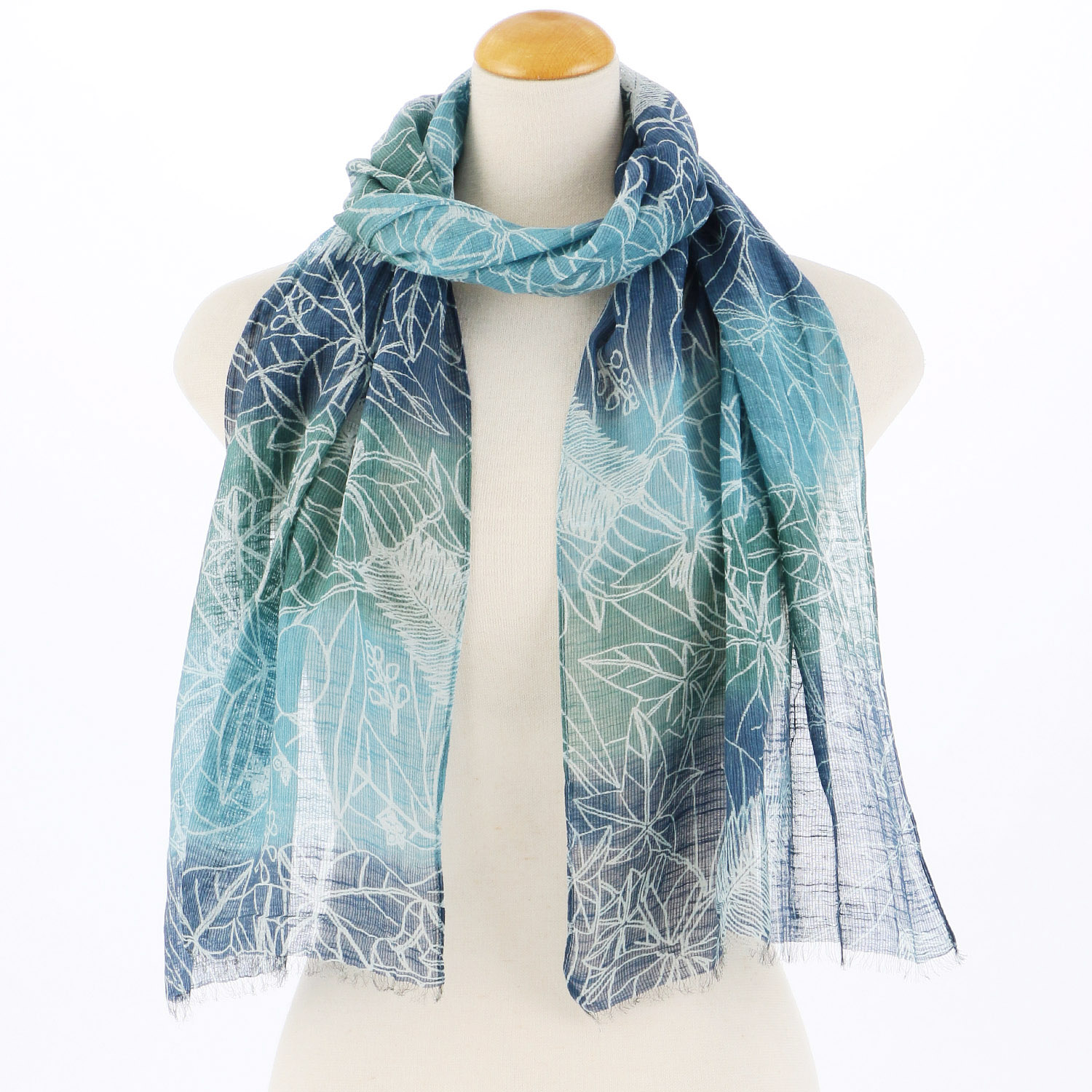 インド製 綿シルクグラデーションストール