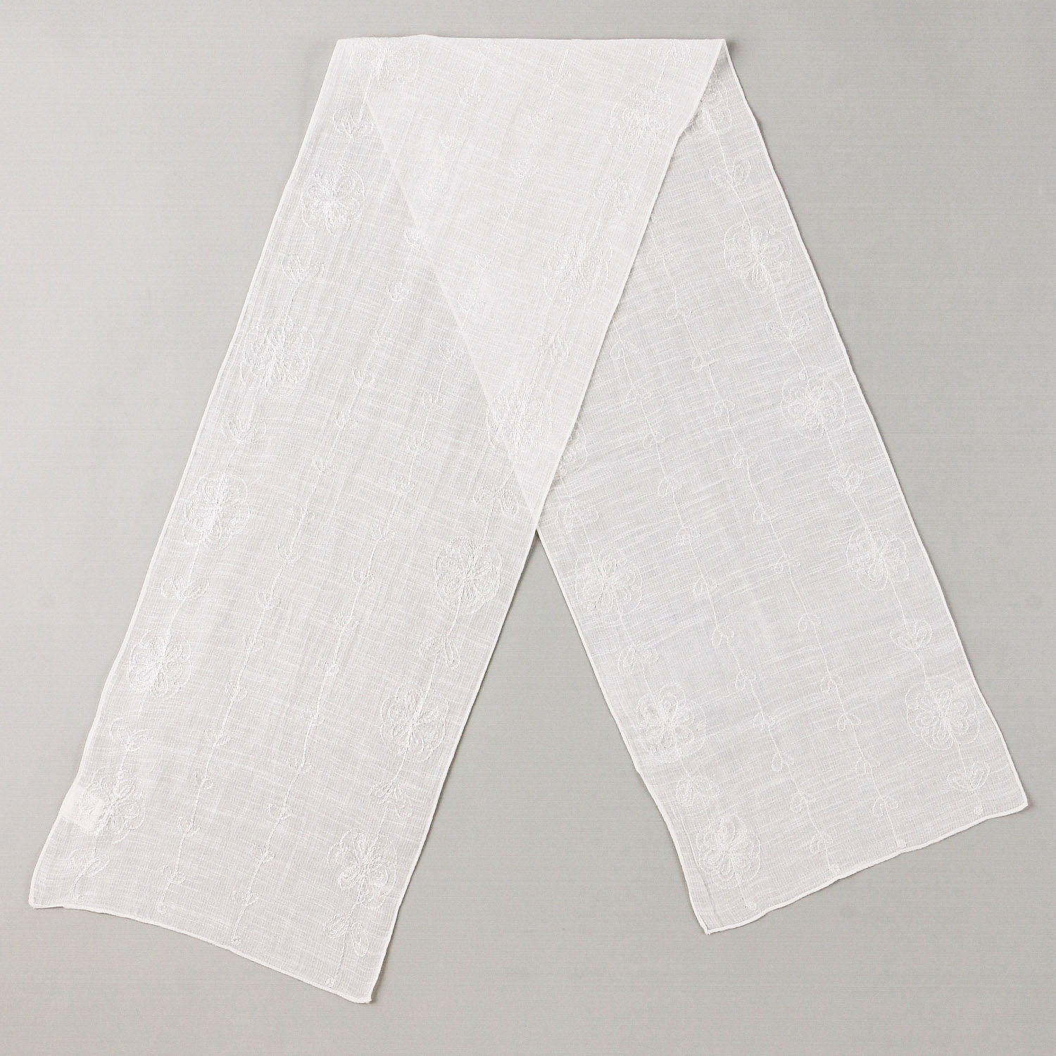 インド製 シルク混刺繍ストール - 画像4