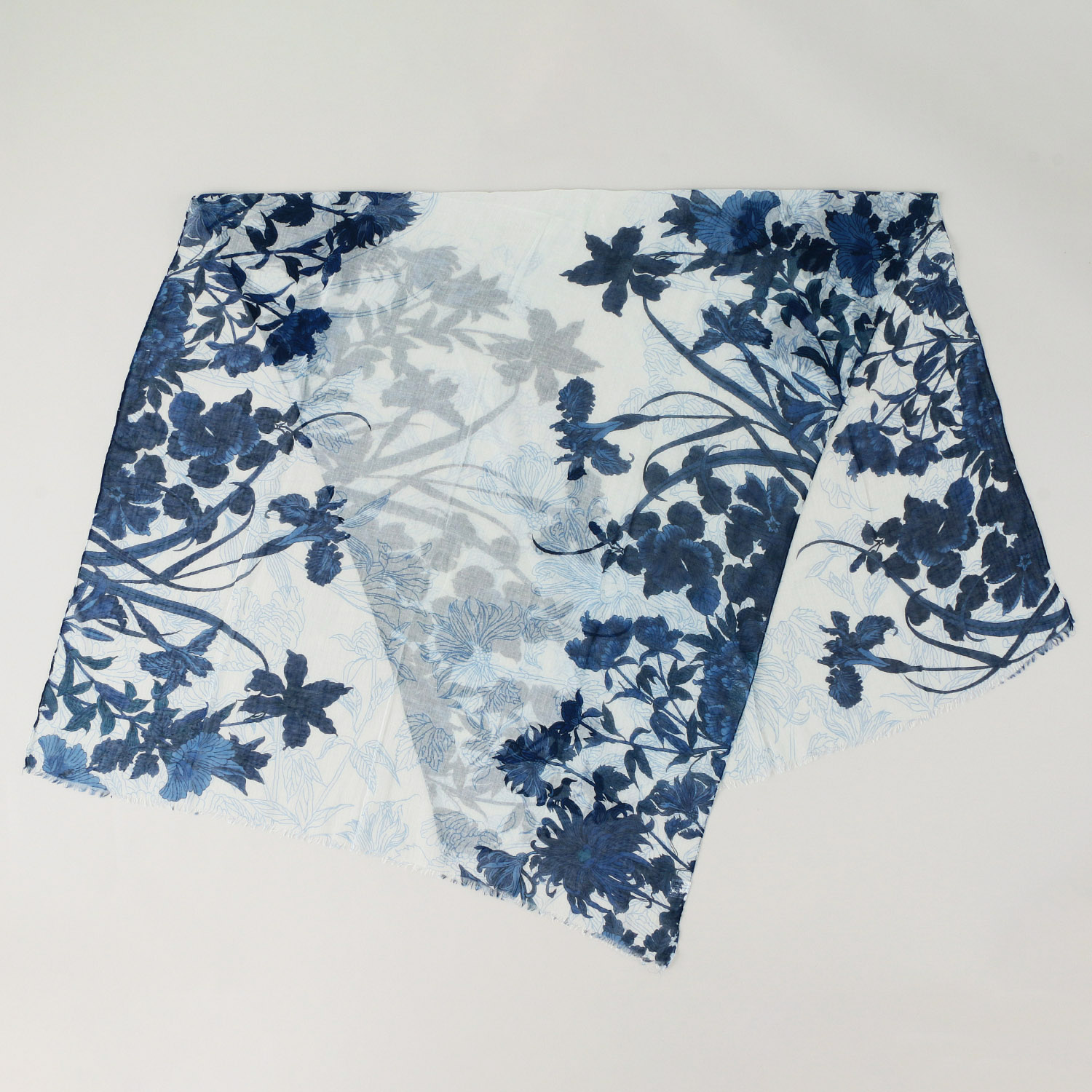 インド製 コットンガーゼ調大判ストール - 画像2