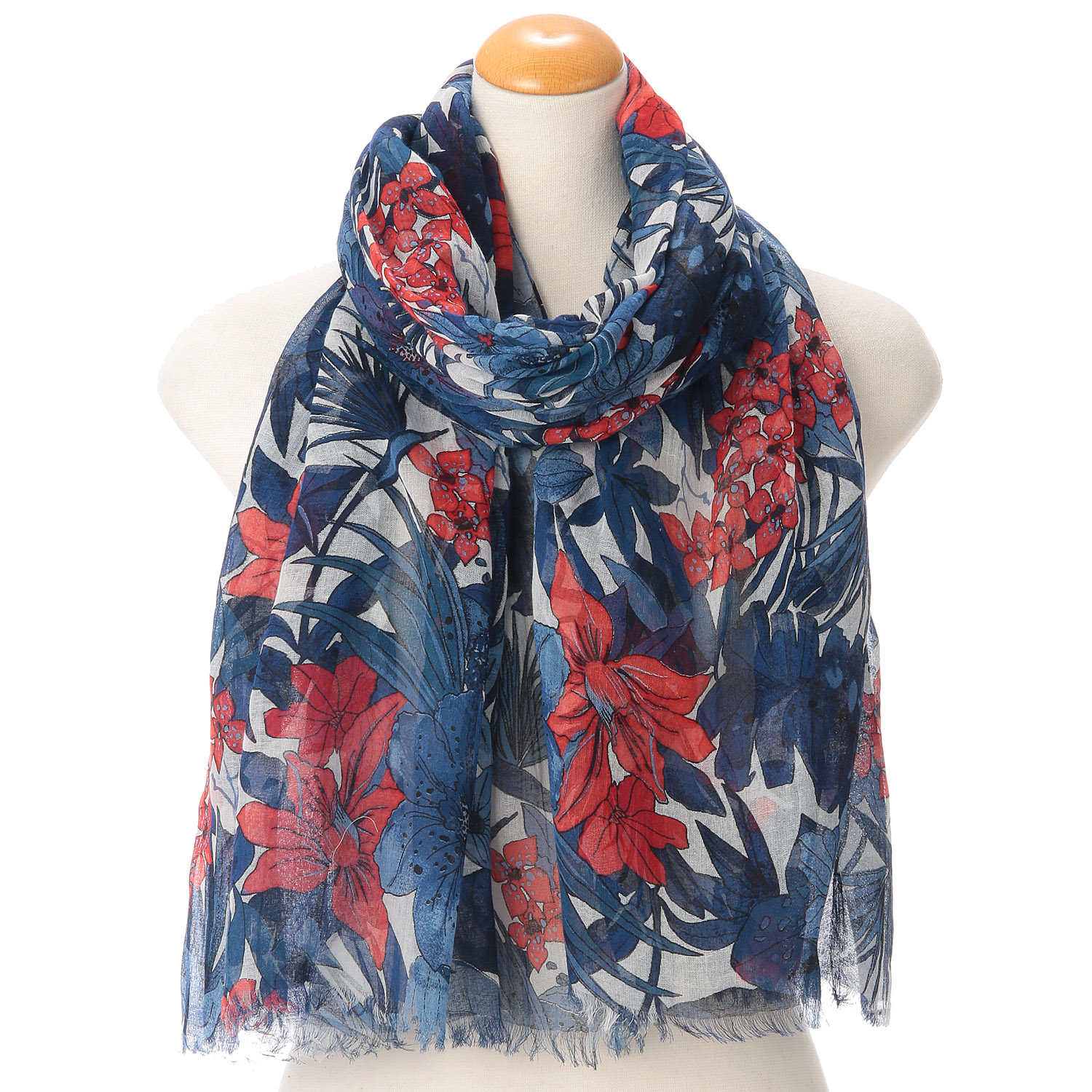 インド製 コットンガーゼ調大判ストール - 画像2