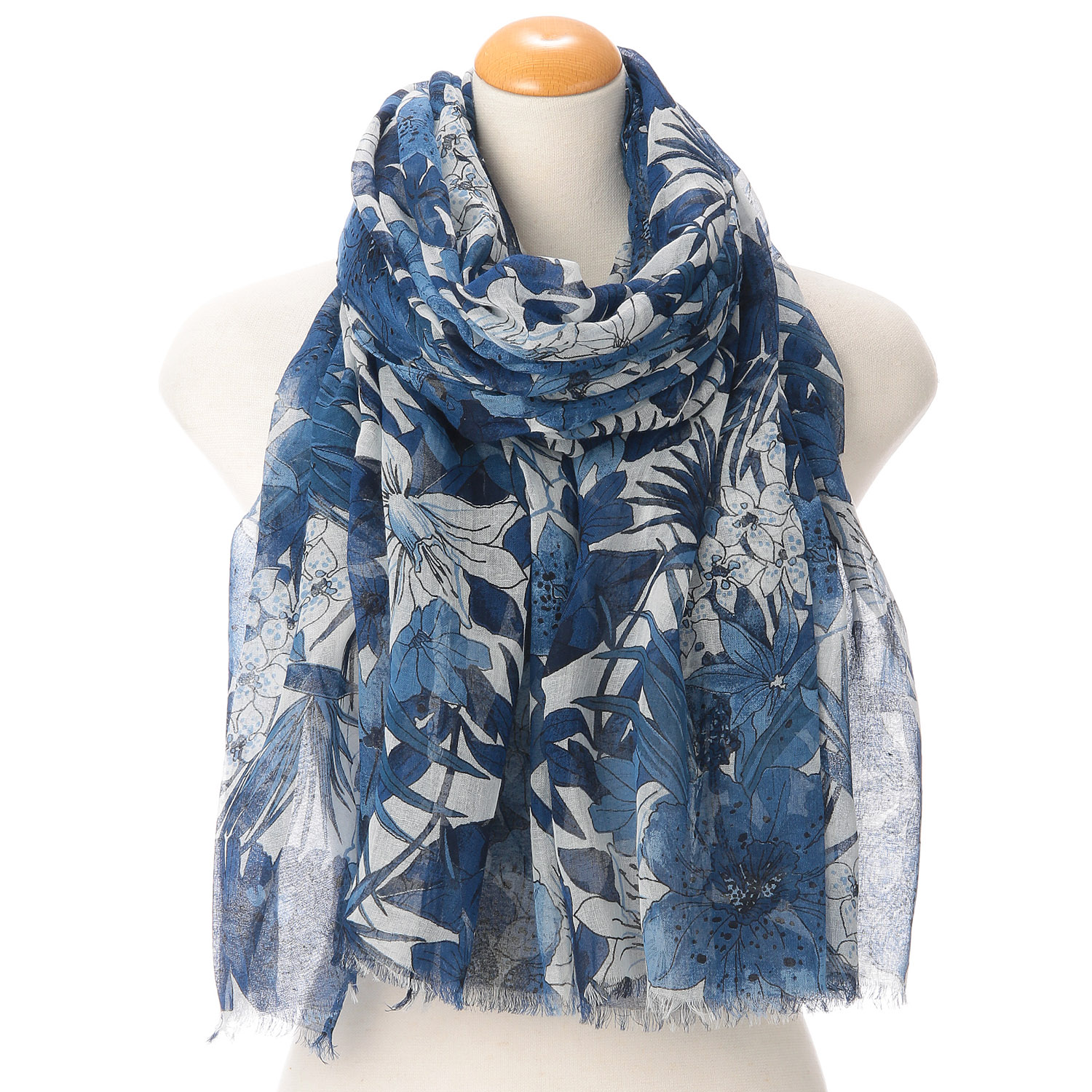 インド製 コットンガーゼ調大判ストール - 画像5