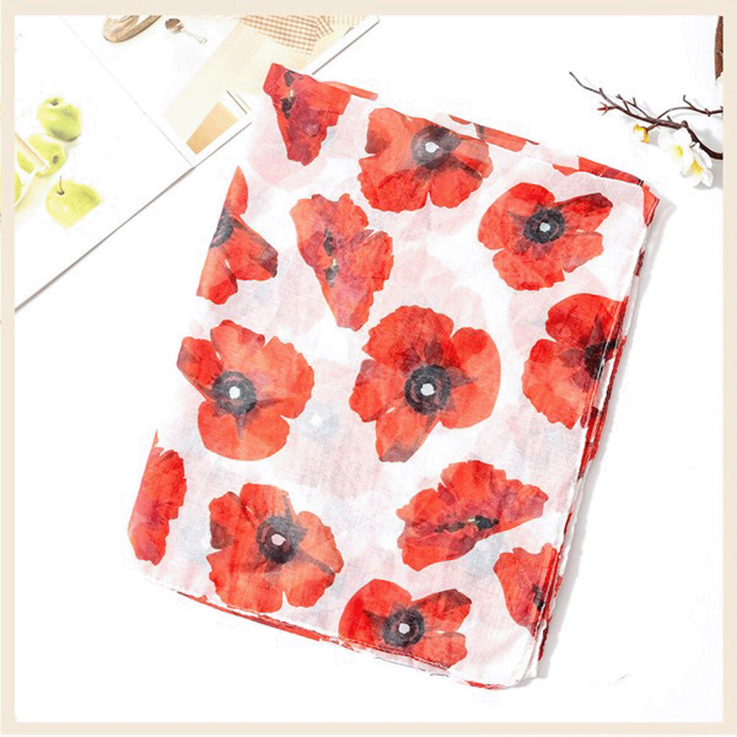 大判ストール ポピー - 画像2