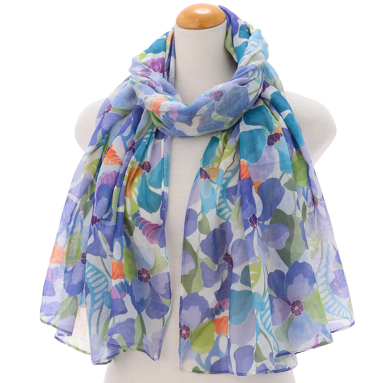 【ディープブルー終了】花柄プリントストール - 画像11