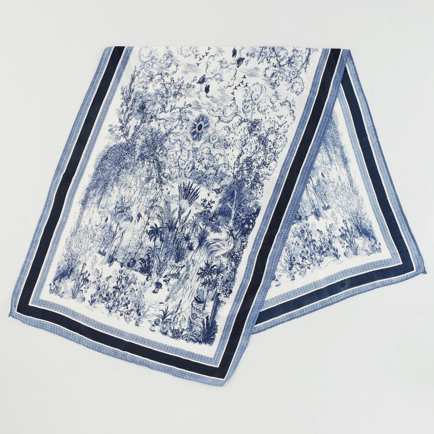 草花柄ストール - 画像3