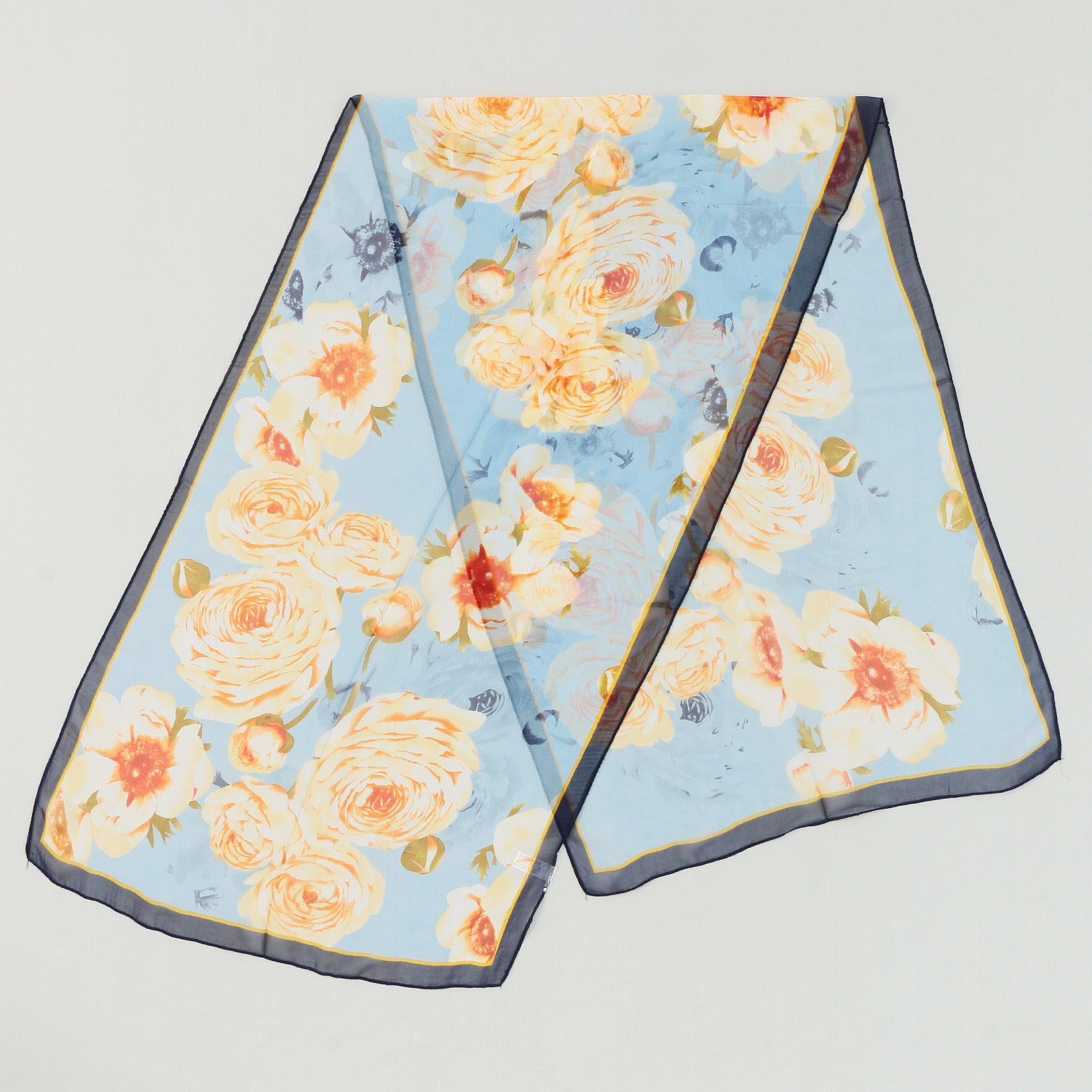 花柄シフォンプリントストール - 画像5