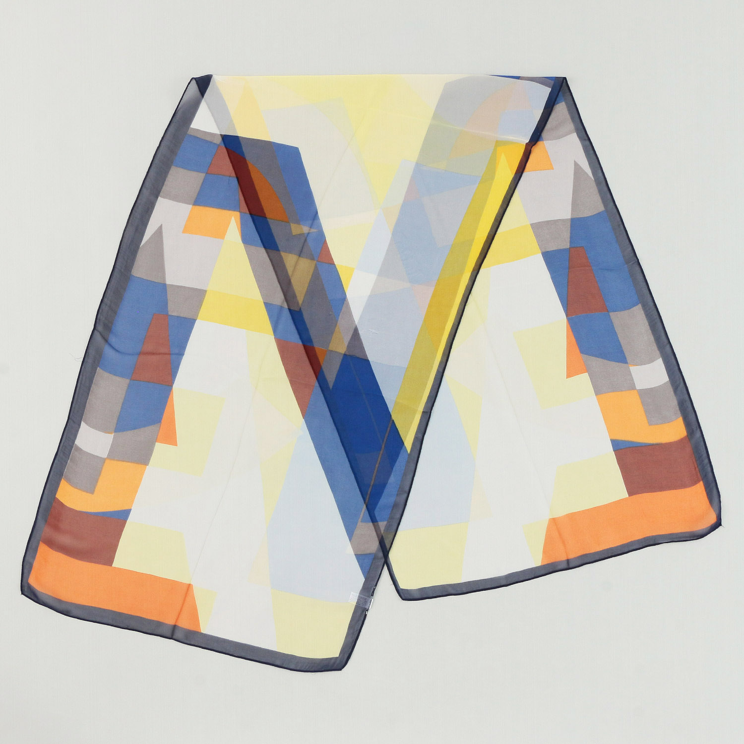 幾何柄シフォンプリントストール - 画像5