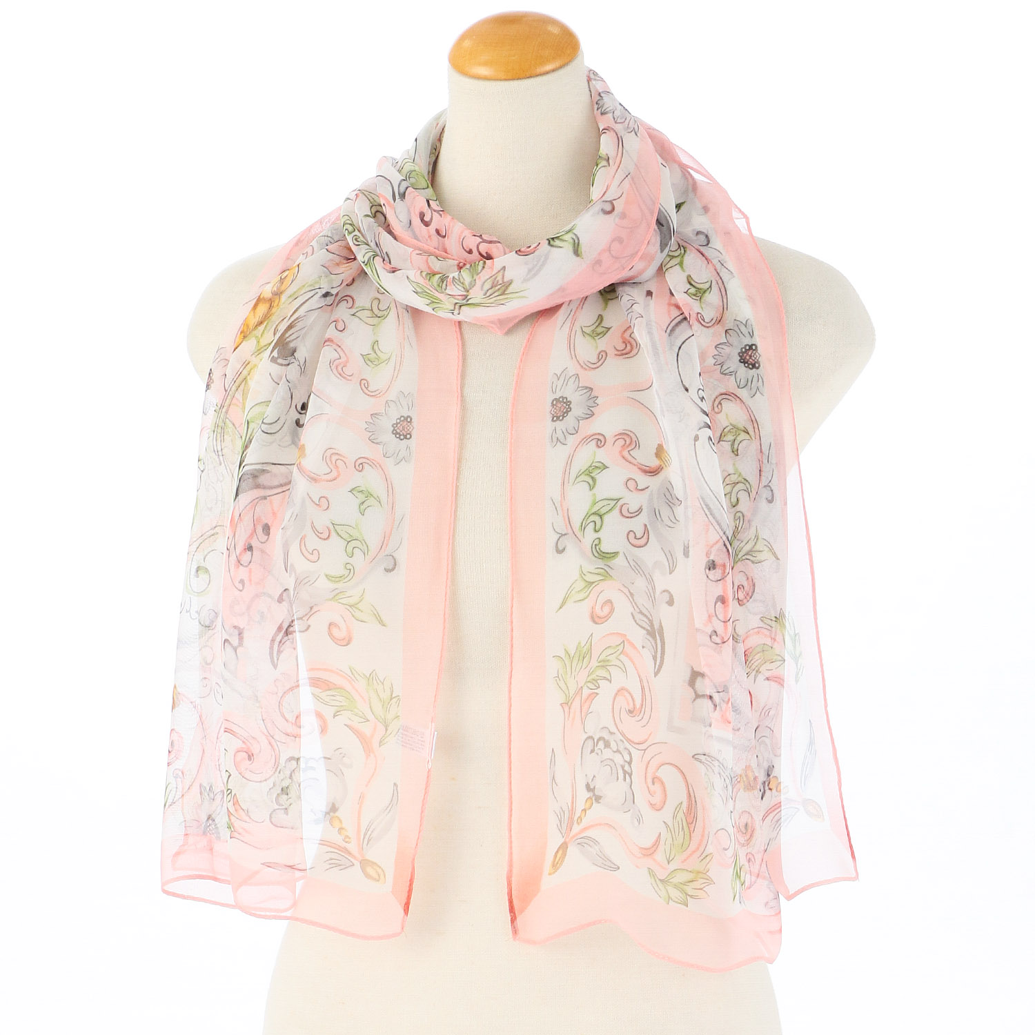 花柄シフォンプリントストール - 画像4