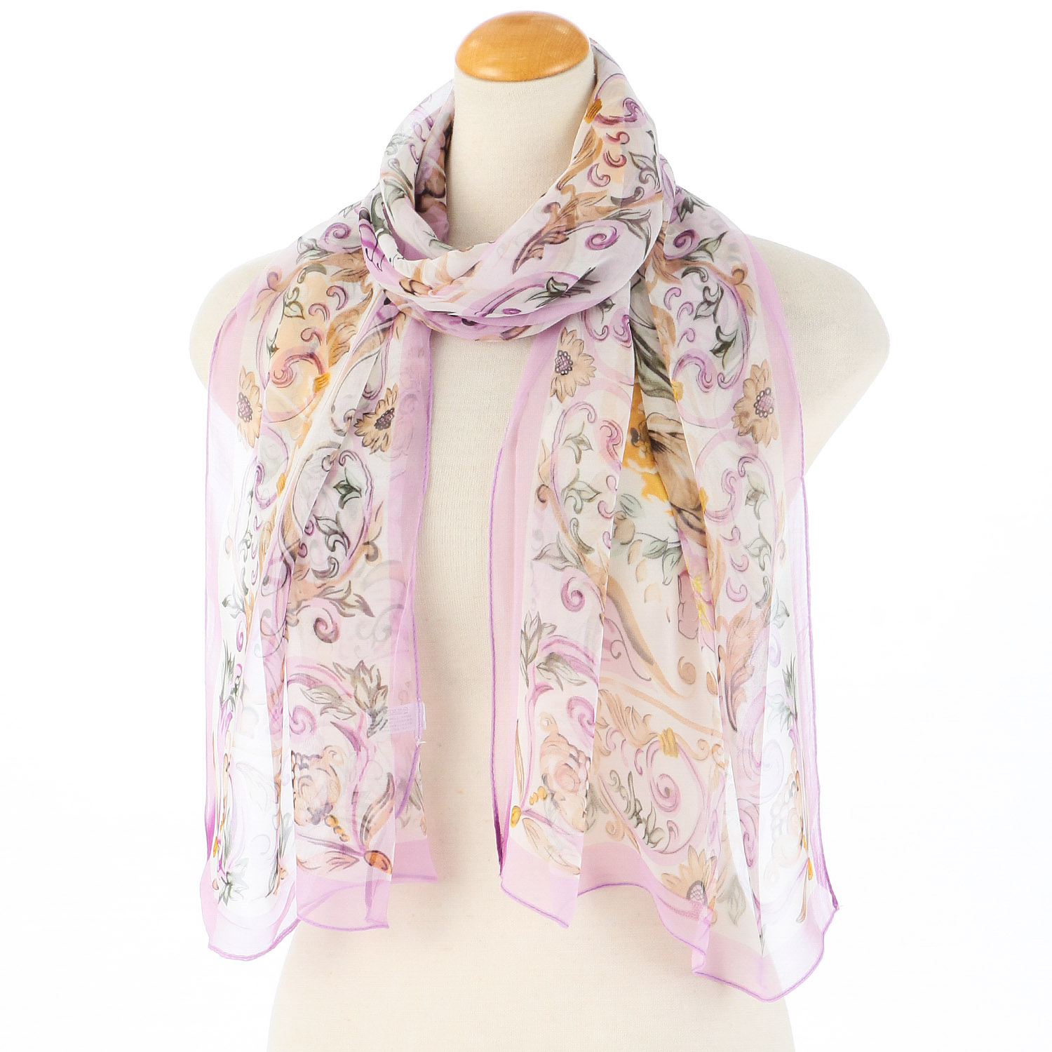 花柄シフォンプリントストール - 画像6