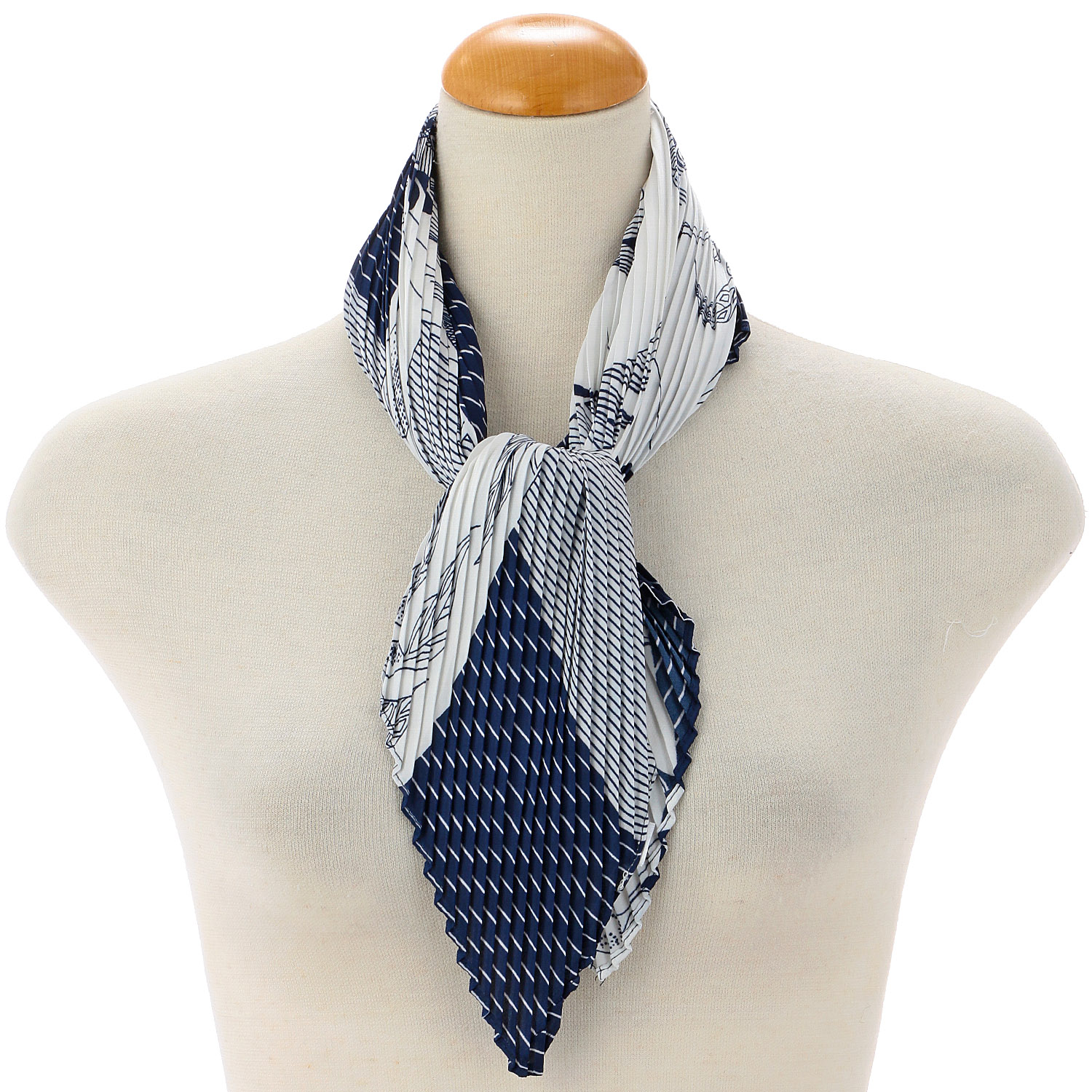 プリーツスカーフ リースストライプ - 画像5