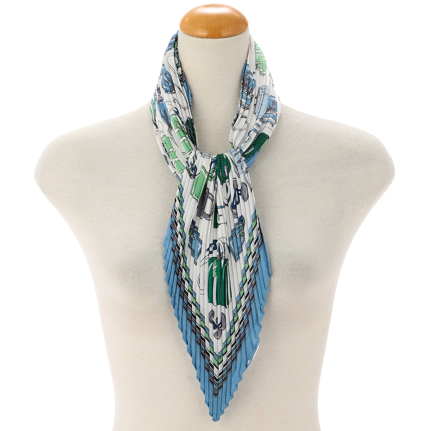 プリーツスカ－フ バッグ柄 - 画像6