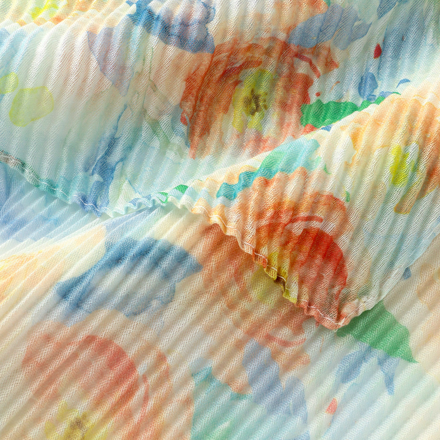 水彩フラワープリーツストール - 画像5