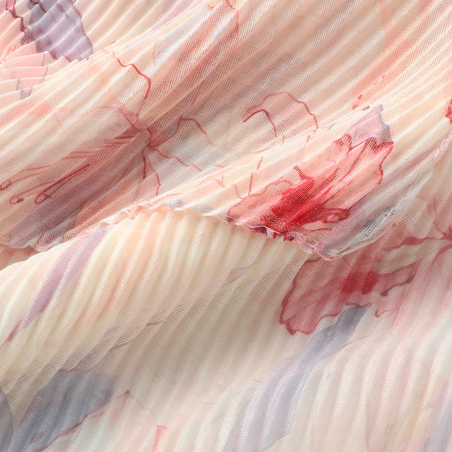 花柄プリーツストール - 画像3