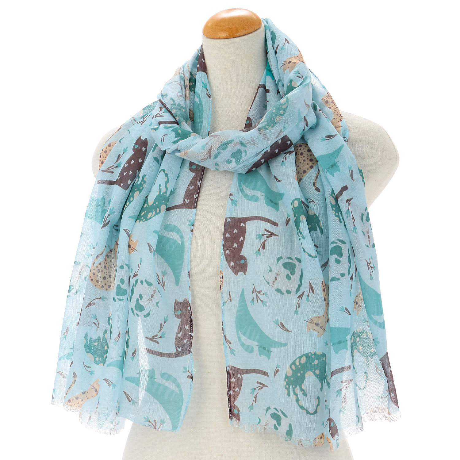 ネコ柄プリントストール - 画像6