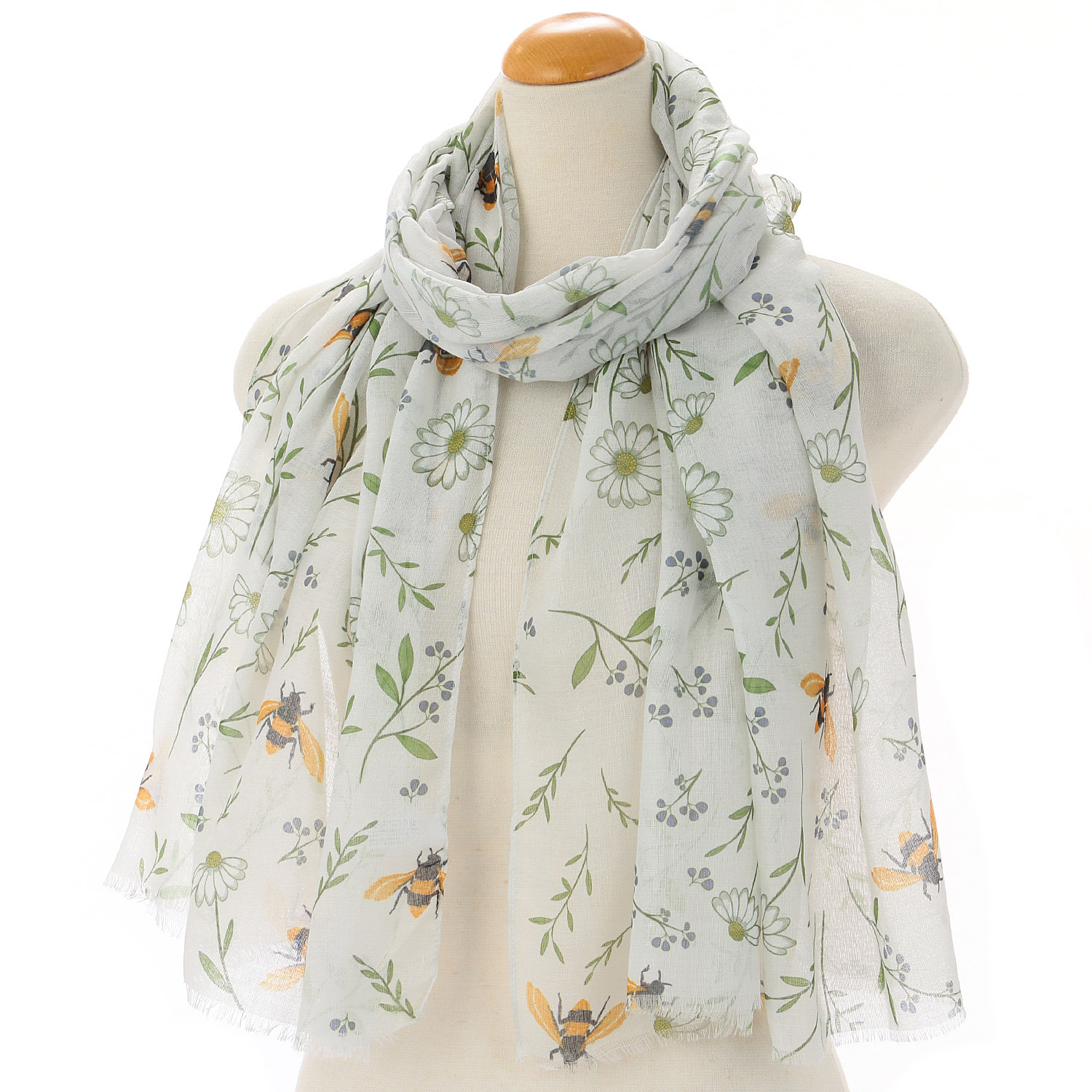 蜂フラワープリントストール - 画像2