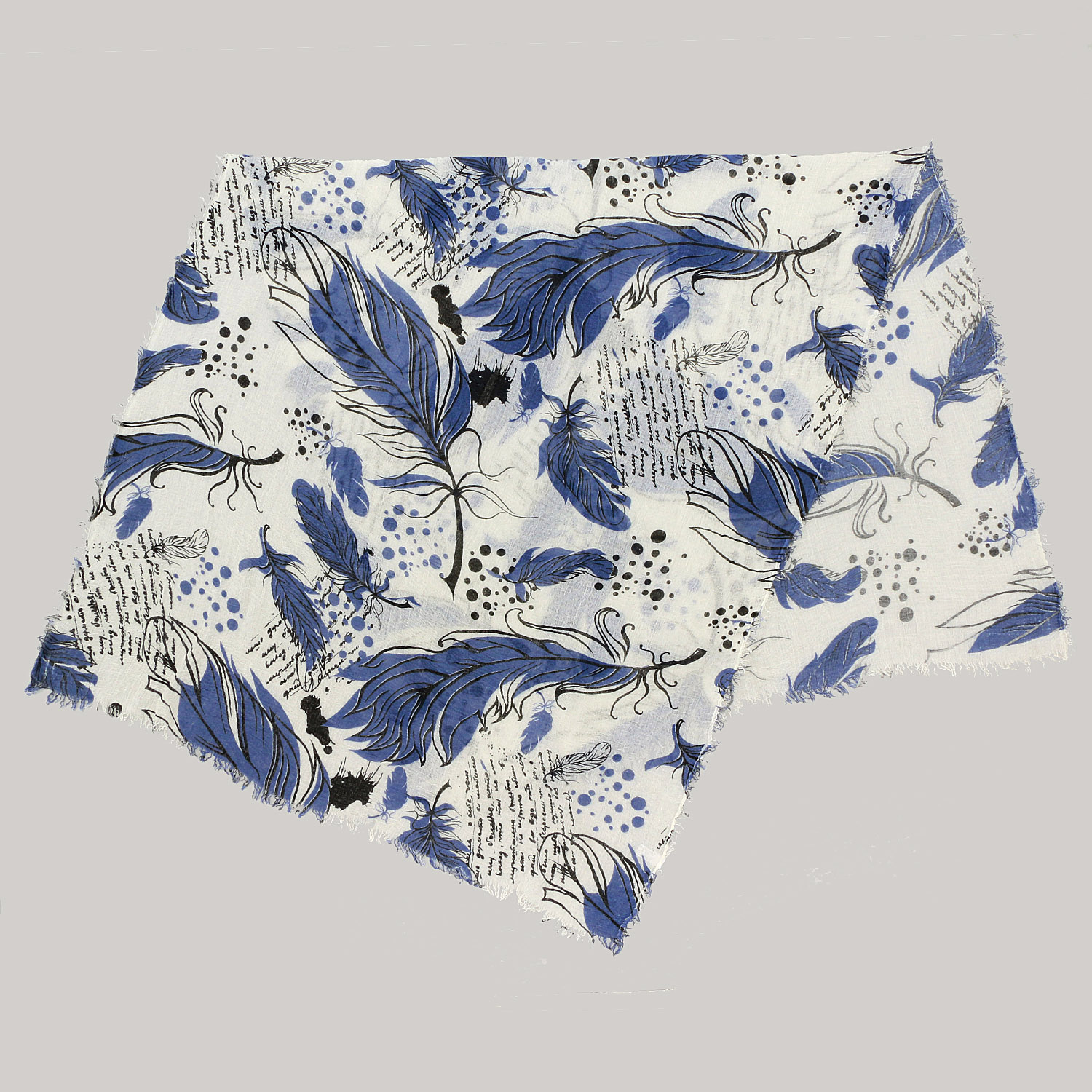 リーフ柄ガーゼタッチストール - 画像5