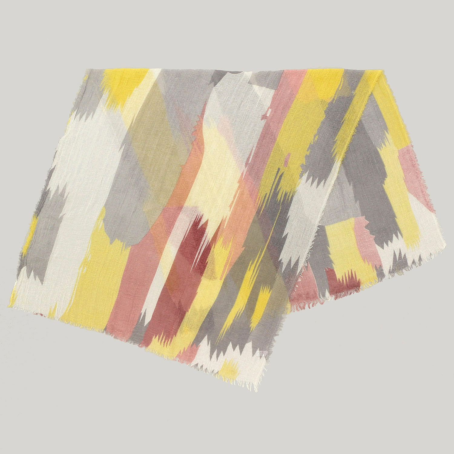 幾何柄ガーゼタッチストール - 画像2