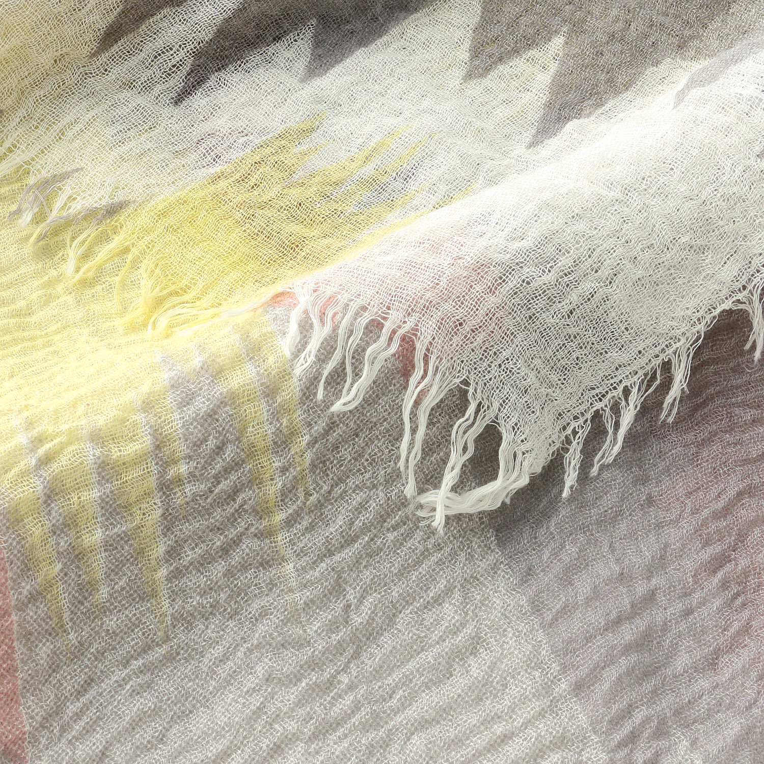 幾何柄ガーゼタッチストール - 画像3