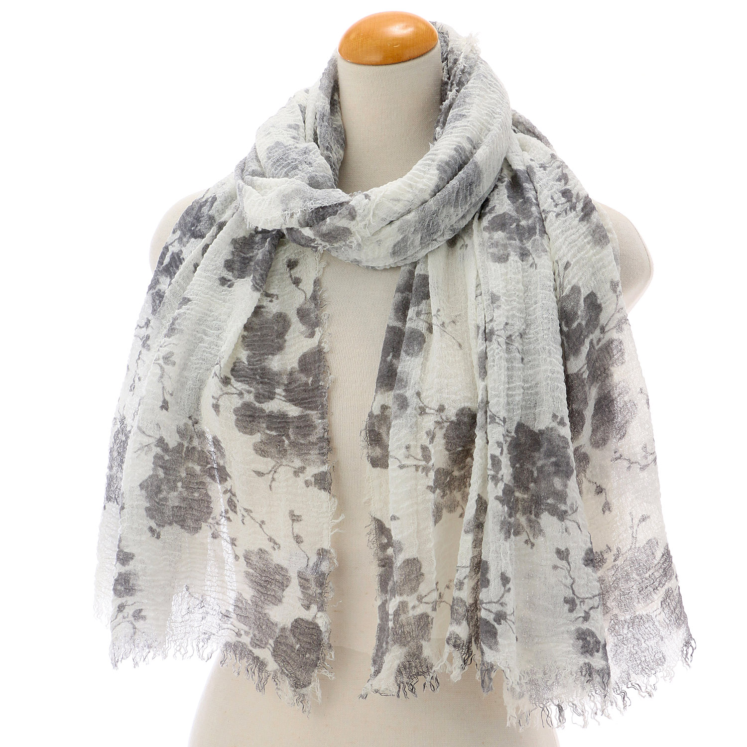 花柄ガーゼタッチストール - 画像2