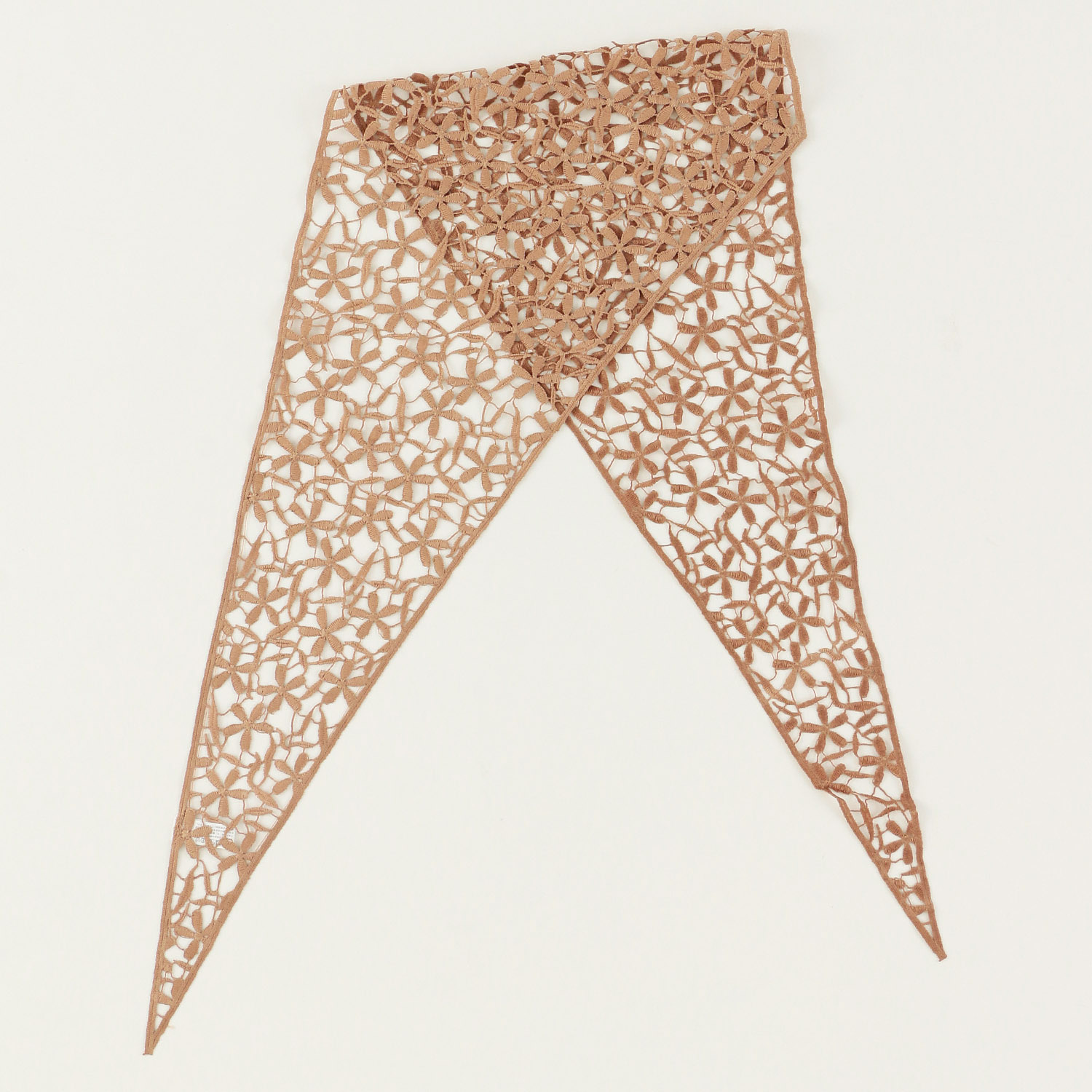 コットン刺繍三角レースストール 小花 - 画像5