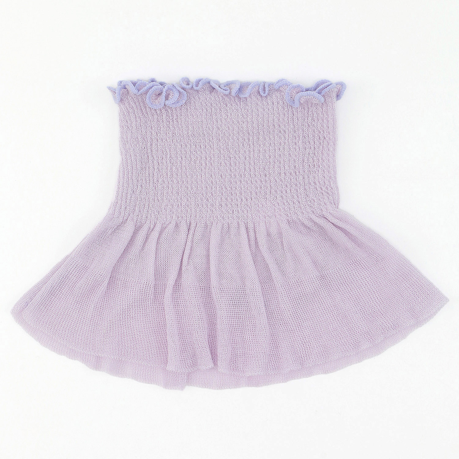 日本製 シルク混ネックカバーフリル 無地 - 画像6