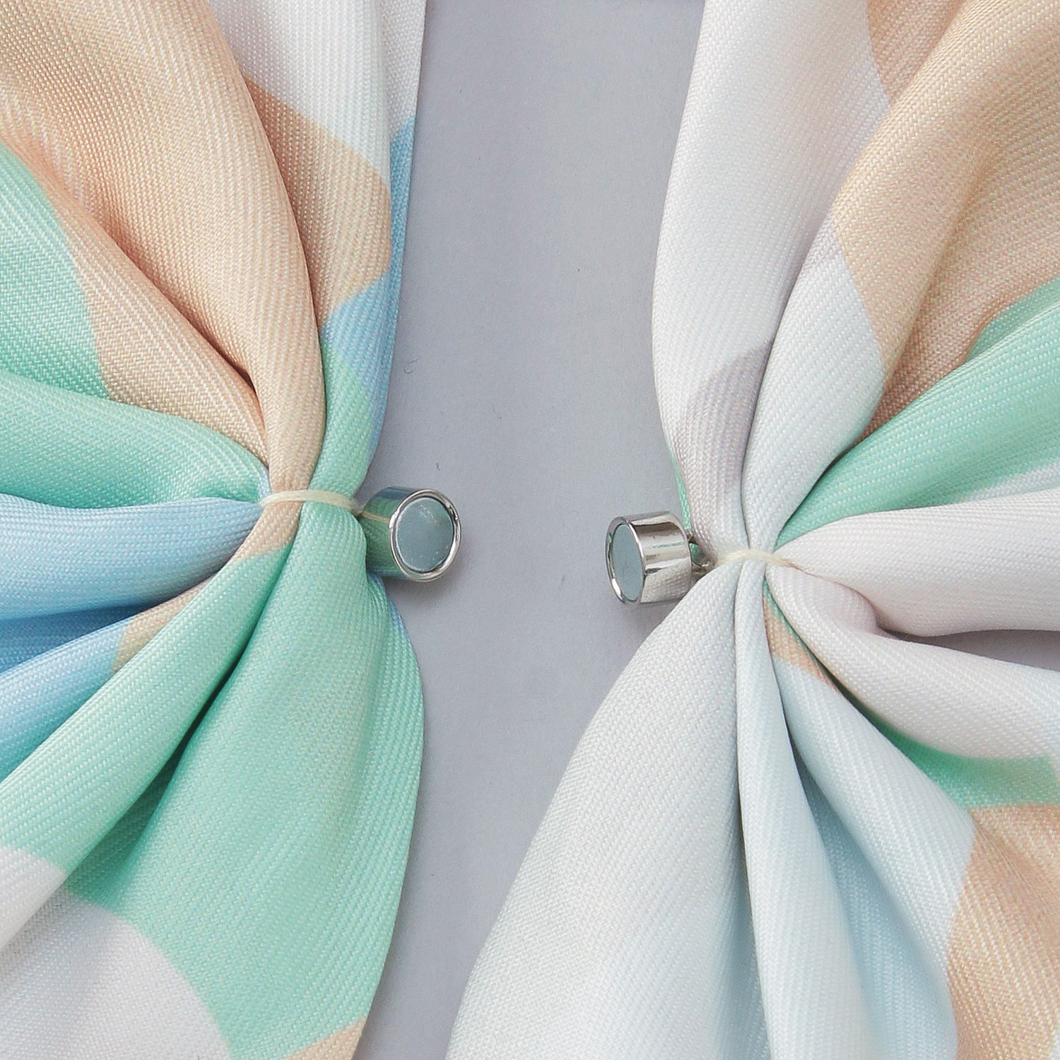 マグネット付スカーフ ブロック幾何柄 - 画像4