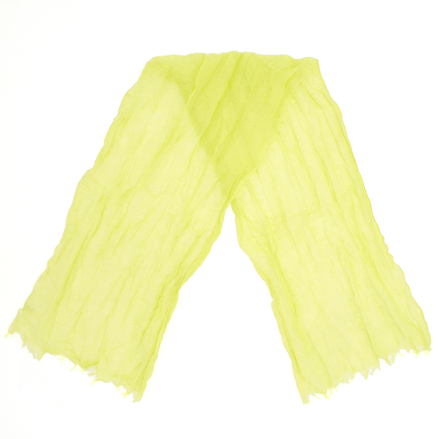 UV綿麻無地シワ加工ストール - 画像2