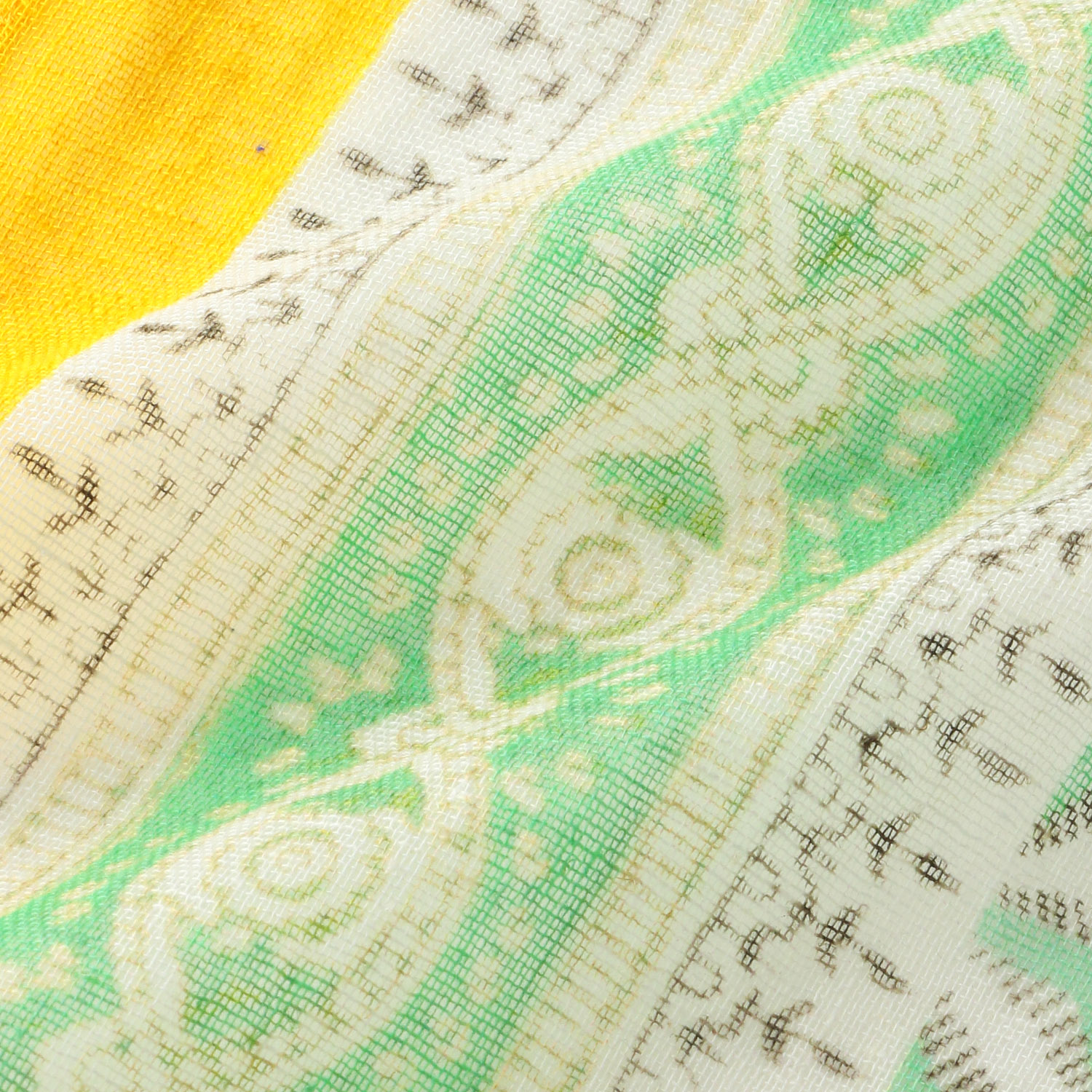 UV剣先リネンコットンストール エスニック柄 - 画像5