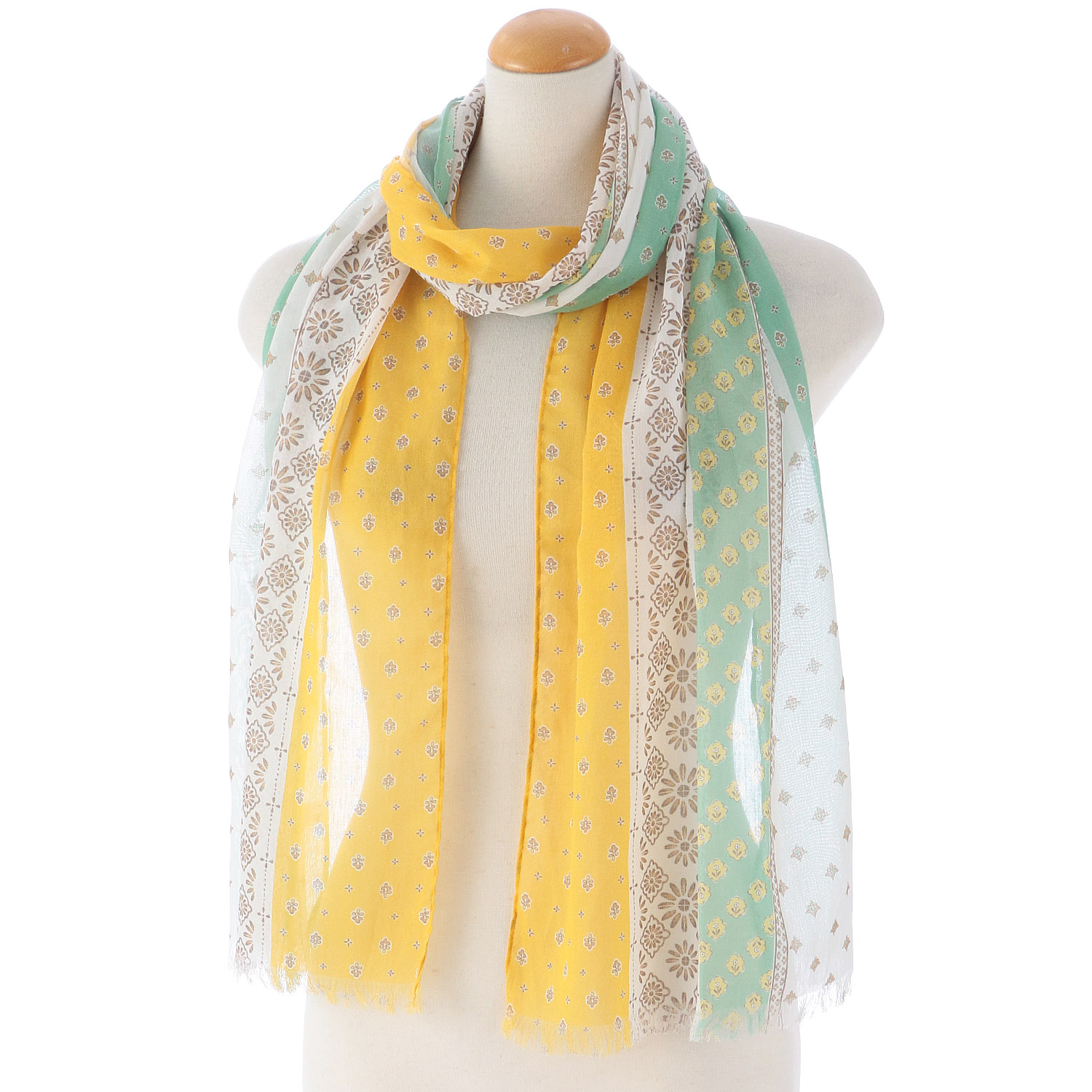 コットン細UVストール プロバンス柄